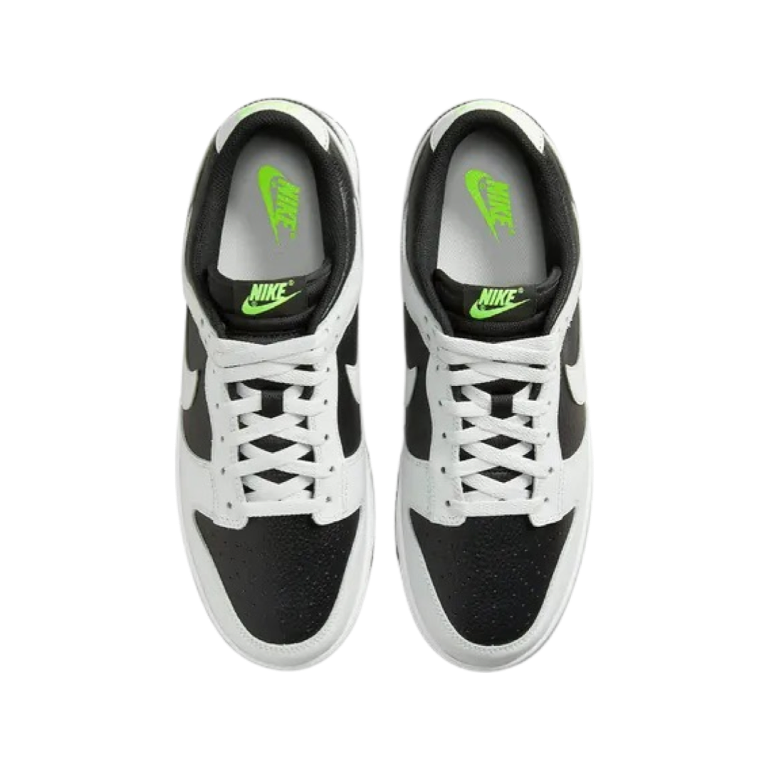 Nike Dunk Low Sneakers - Black, Photon Dust, Volt & White Colorway | Men's & Women's Casual Shoes for Streetwear & Everyday Wear
