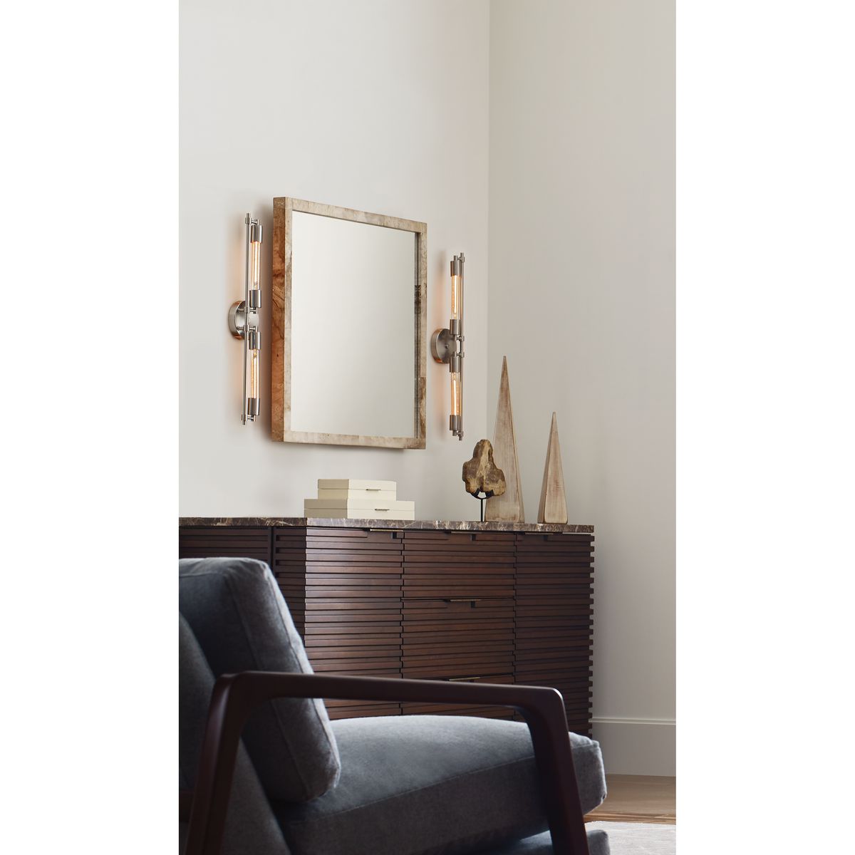 Modern 2-Light Bathroom Vanity Light Fixture - Elegant LED Wall Sconce for Bathroom Mirror Lighting, Perfect for Home Spa & Makeup Area