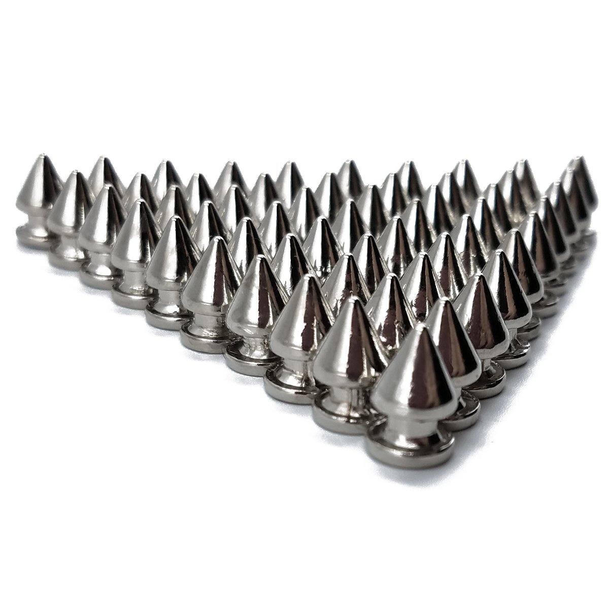SamuRita 50-Pack Silver Metal Mushroom Tree Spikes Leather Studs & Rivets for DIY Crafts, Leatherworking, and Fashion Accessories – Perfect for Jackets, Belts, and Handmade Jewelry Designs