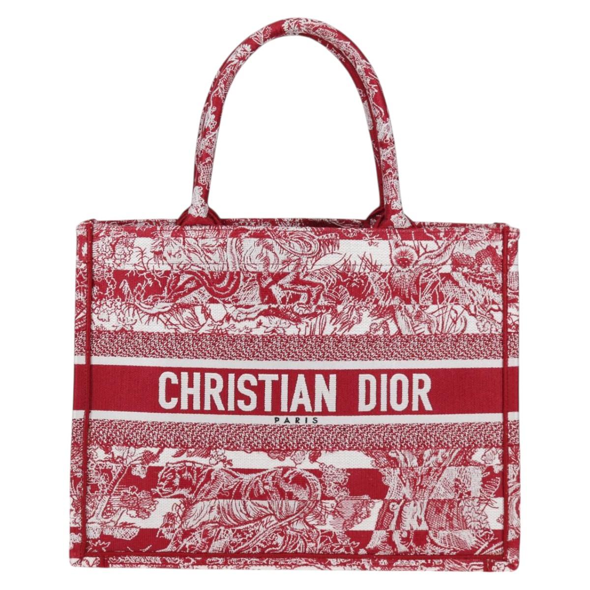 Dior Book Tote Bag - Red Oblique Canvas Designer Handbag for Women | Perfect for Travel, Work & Everyday Use