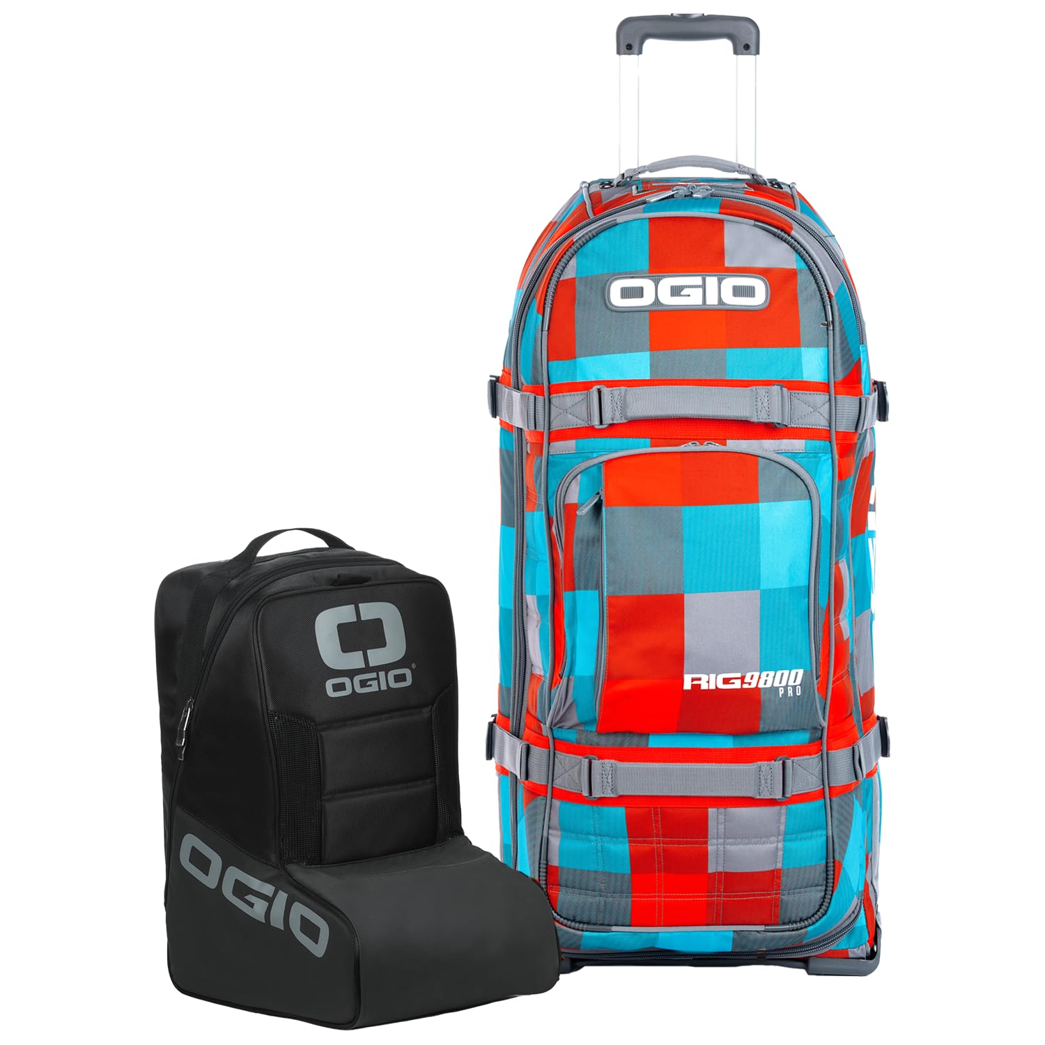 OGIO Rig 9800 Pro Wheeled Gear Bag With Boot Bag LE Blockade Red - Durable Travel Luggage for Golf Clubs, Sports Equipment & Work Tools - Perfect for Air Travel, Gym Storage & Outdoor Adventures