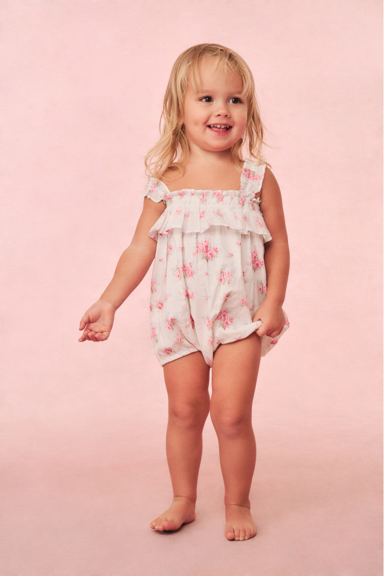 Baby Nadiana Cotton Floral Pinafore Dress - Soft & Comfortable Girls' Summer Outfit for Parties, Photos & Daily Wear