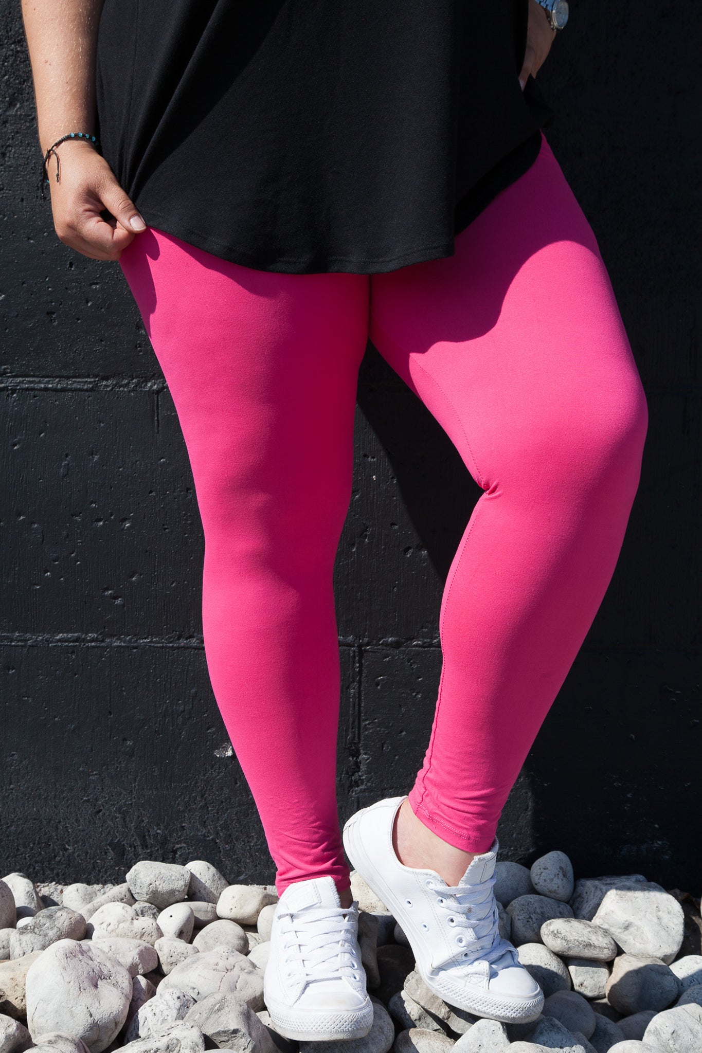Extra Wide 5 Inch Fuchsia Pink Yoga Band - Large Size for Stretching, Pilates & Fitness Workouts - Ideal for Home, Gym & Studio Use
