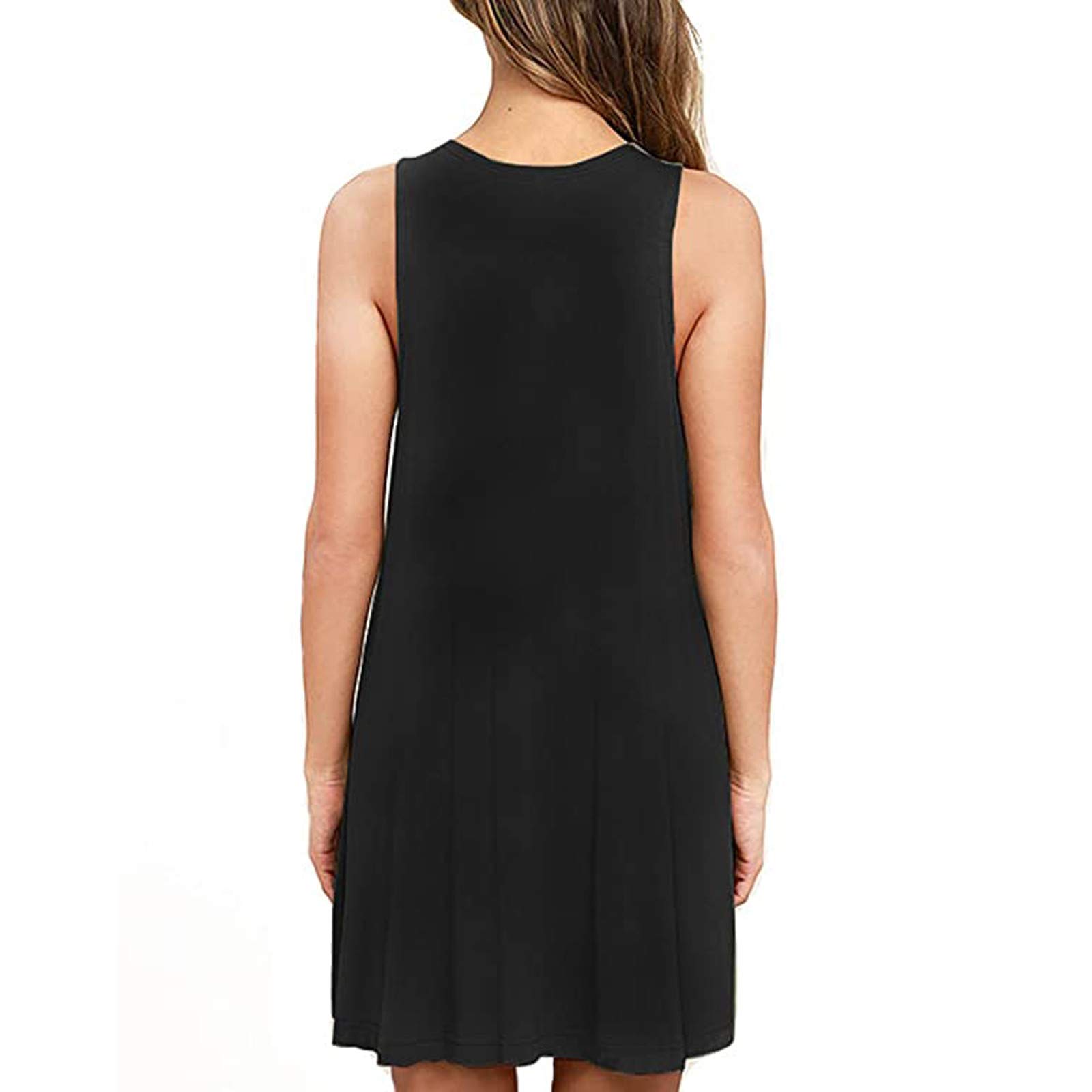 2024 Women's Sleeveless Summer Casual Dress - Crewneck Tank Top Loose Fit Short Dress for Spring & Summer | Perfect for Beach, Vacation, and Everyday Wear