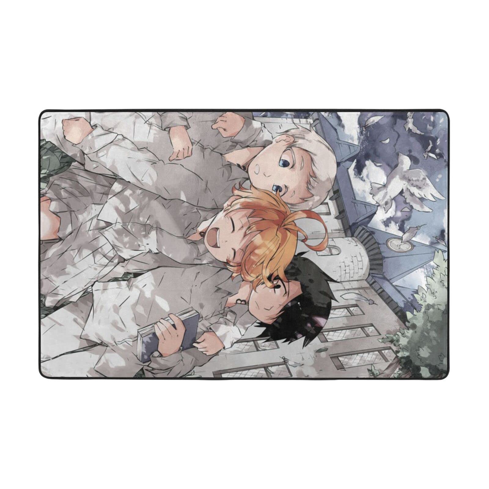The Promised Neverland Anime Carpet - Anti-Slip Flannel Area Rug for Living Room, Bedroom & Home Decor - 72