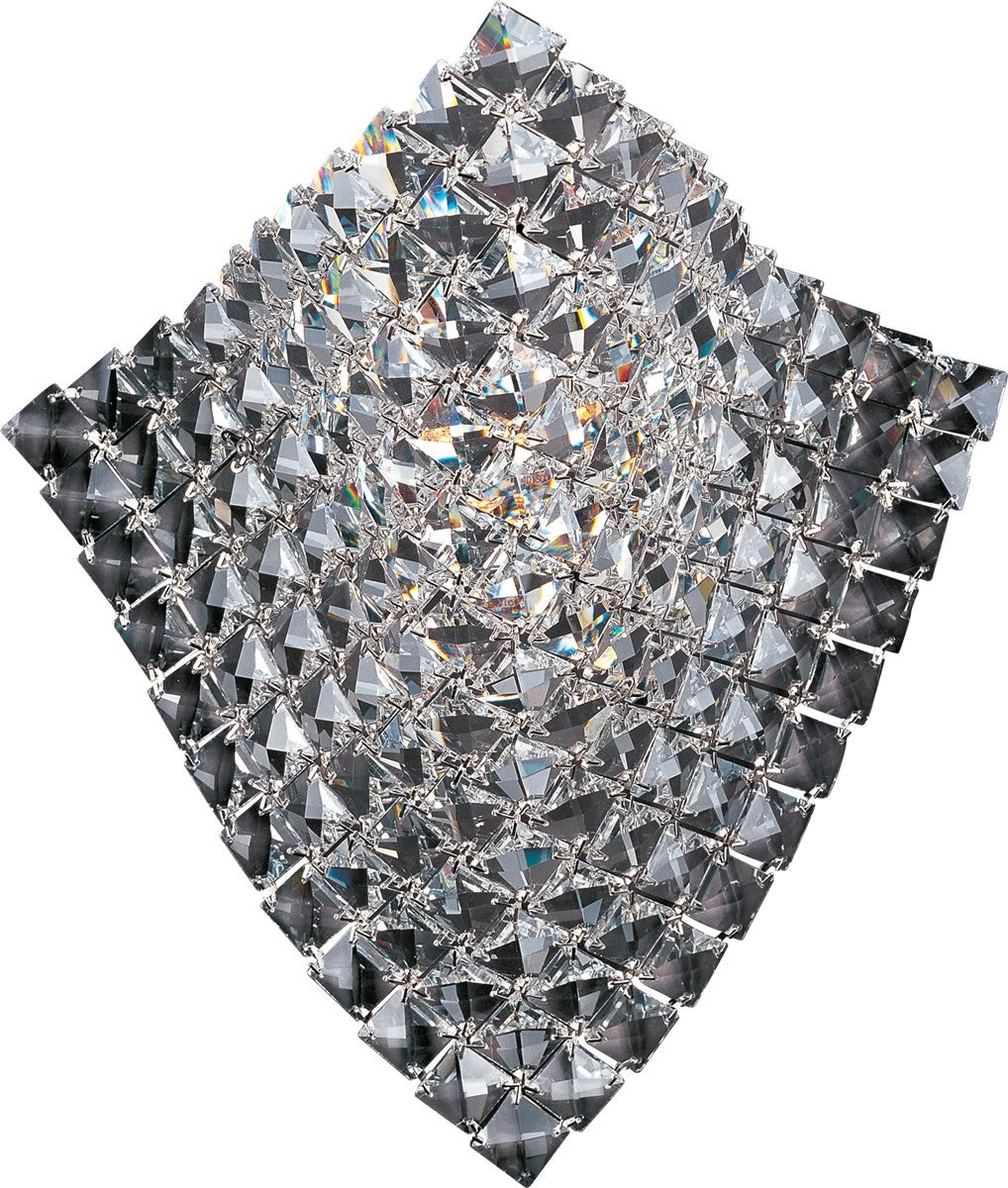 12W Wave Xenon 1 Light Wall Sconce in Polished Chrome - Modern Lighting Fixture for Bedroom, Hallway & Entryway Decor