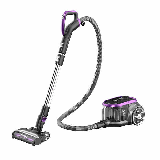 Eureka Bagless Canister Vacuum with Powered Nozzle & Anti-Tangle Technology - Perfect for Pet Hair, Hardwood Floors & Stairs Cleaning