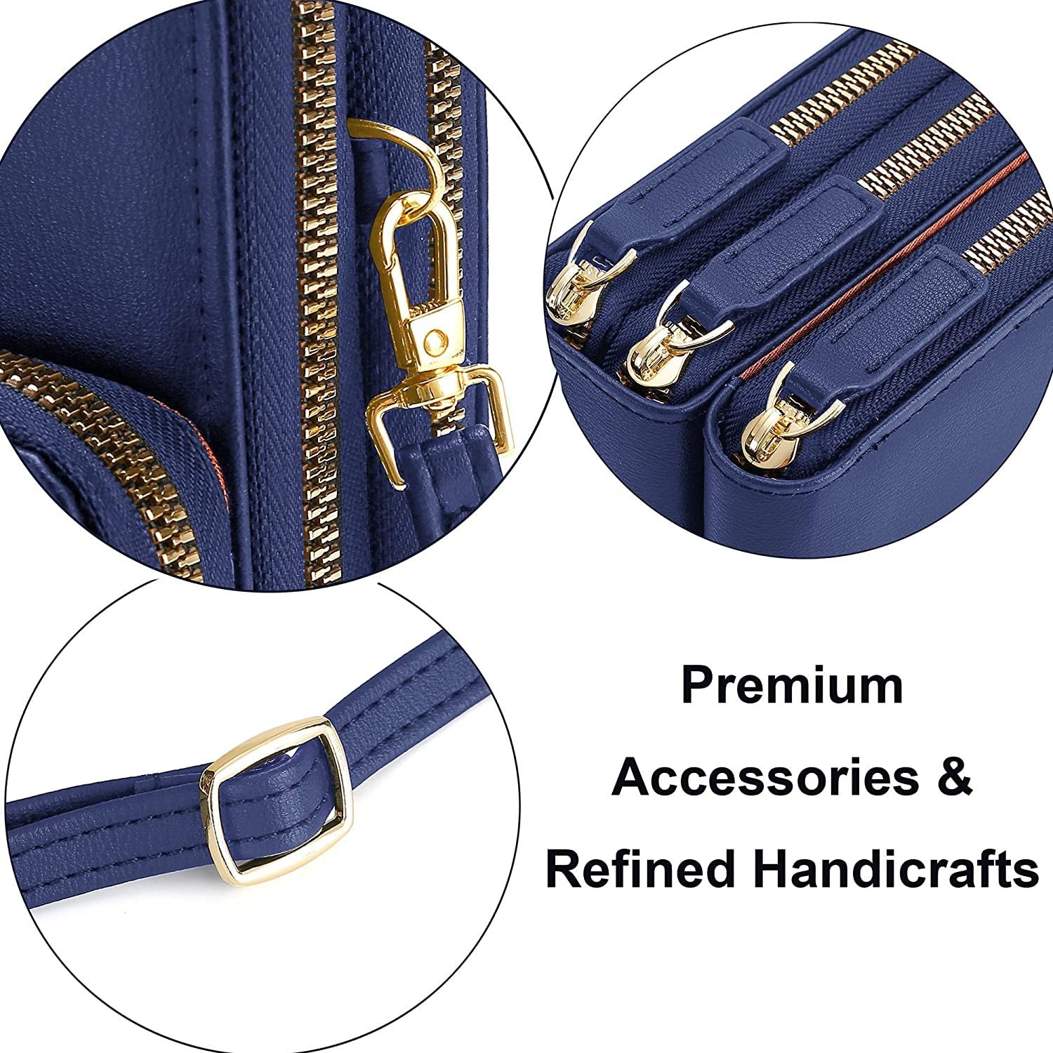 Women's Small PU Leather Crossbody Phone Bag - Stylish Cellphone Purse Wallet for Everyday Use, Travel & Shopping