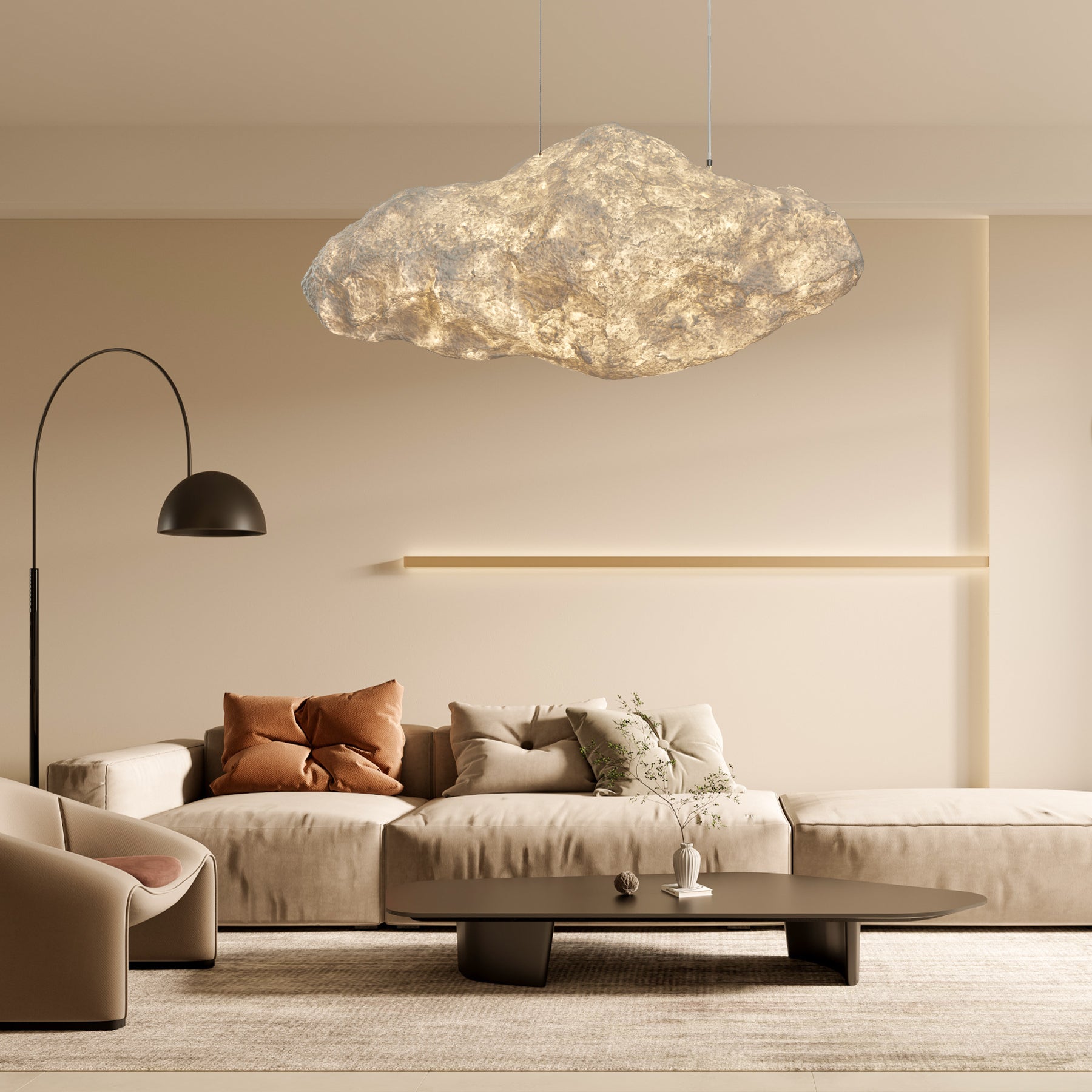 Chris Cloud Pendant Lamp - Modern Ceiling Light for Bedroom, Living Room & Nursery - Soft Glow LED Lighting Fixture for Home Decor