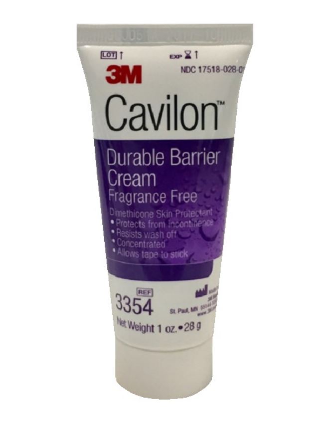 3M Cavilon 3354 No Sting Skin Protectant Barrier Cream - 1 oz Tube for IV Dressing & Catheter Care - Prevents Skin Irritation from Medical Adhesives