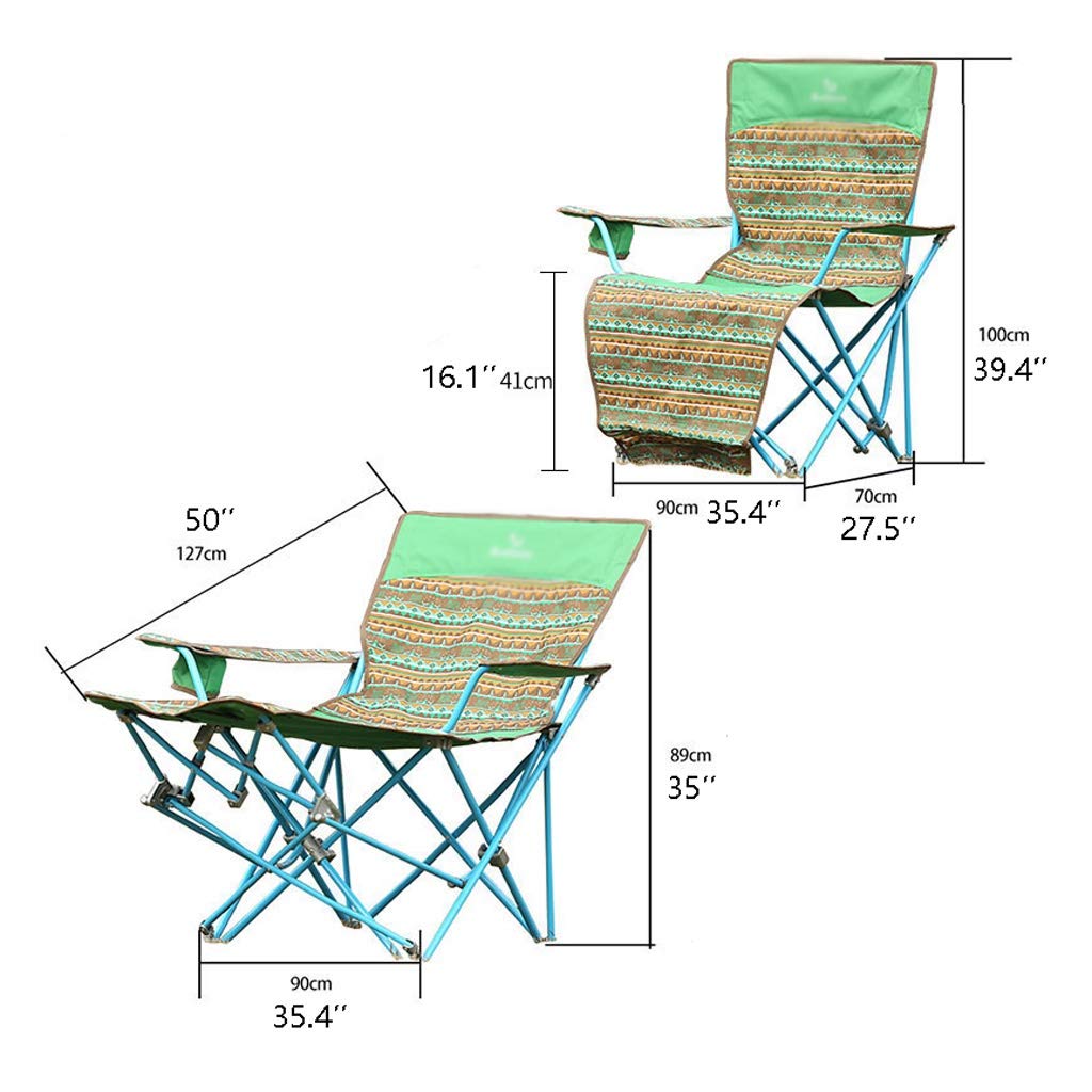Ultralight Portable Folding Chair for Outdoor Camping, Beach, Picnic & Fishing - Heavy Duty High Load Capacity Travel Chair with Superhard Frame (Green) - Perfect for Backpacking, Tailgating and Outdoor Adventures