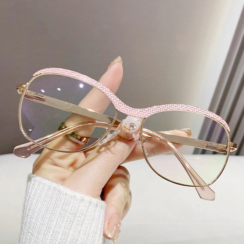 CCspace Women's Full Rim Oval Alloy Reading Glasses R57482 - Lightweight & Stylish for Reading, Working, and Computer Use