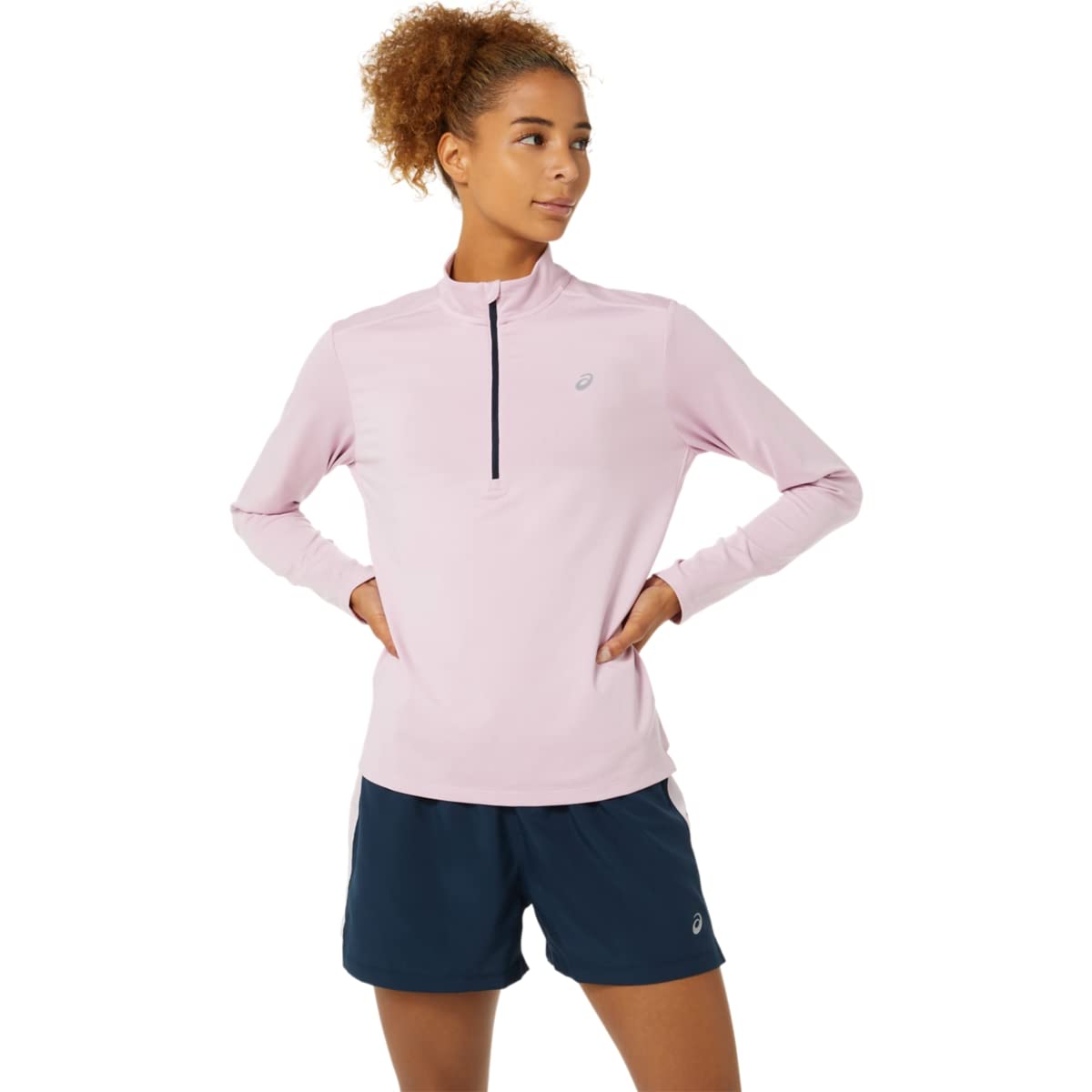 ASICS Women's READY-SET Half Zip Running Top - Lightweight Breathable Workout Shirt for Jogging, Gym & Outdoor Sports