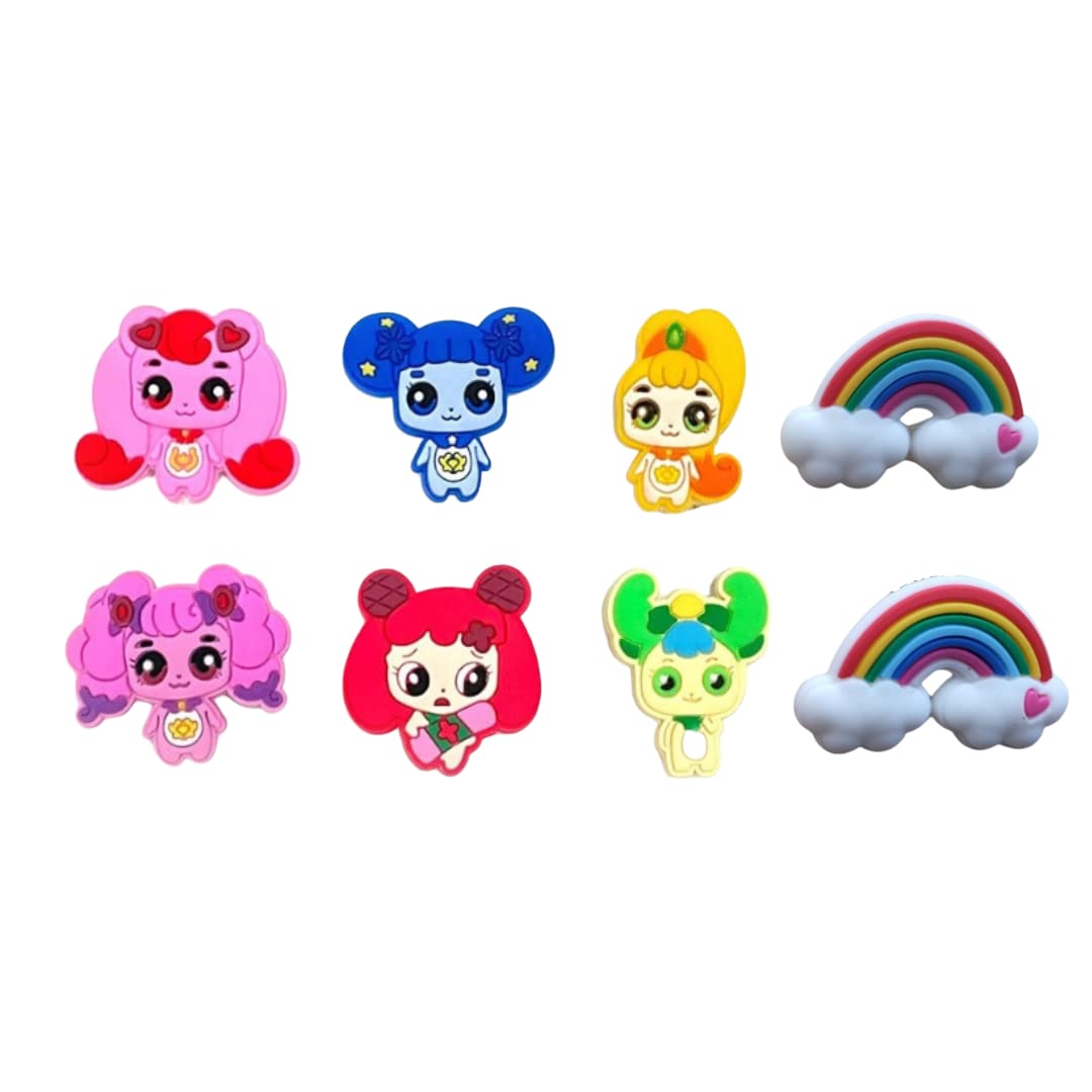 Teenieping Jibbitz Season 2 Shoe Charms - 8PCS Set for Crocs & Clogs | Cute Shoe Accessories for Kids & Adults | Perfect for School, Beach & Casual Outfits