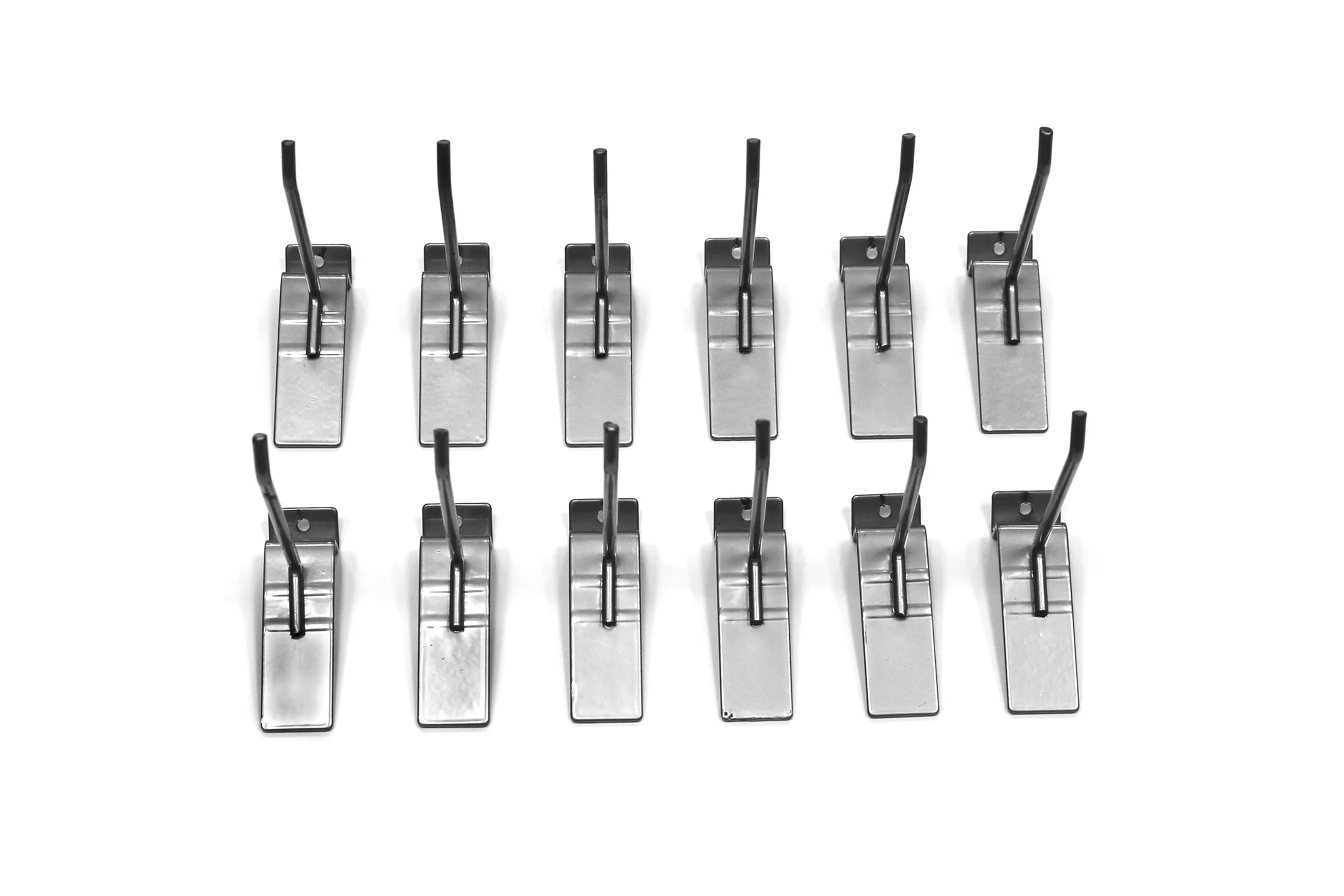 ProSlat 4-Inch Slatwall Hooks - 12 Pack - Heavy Duty Wall Organizer for Garage, Retail & Home Storage