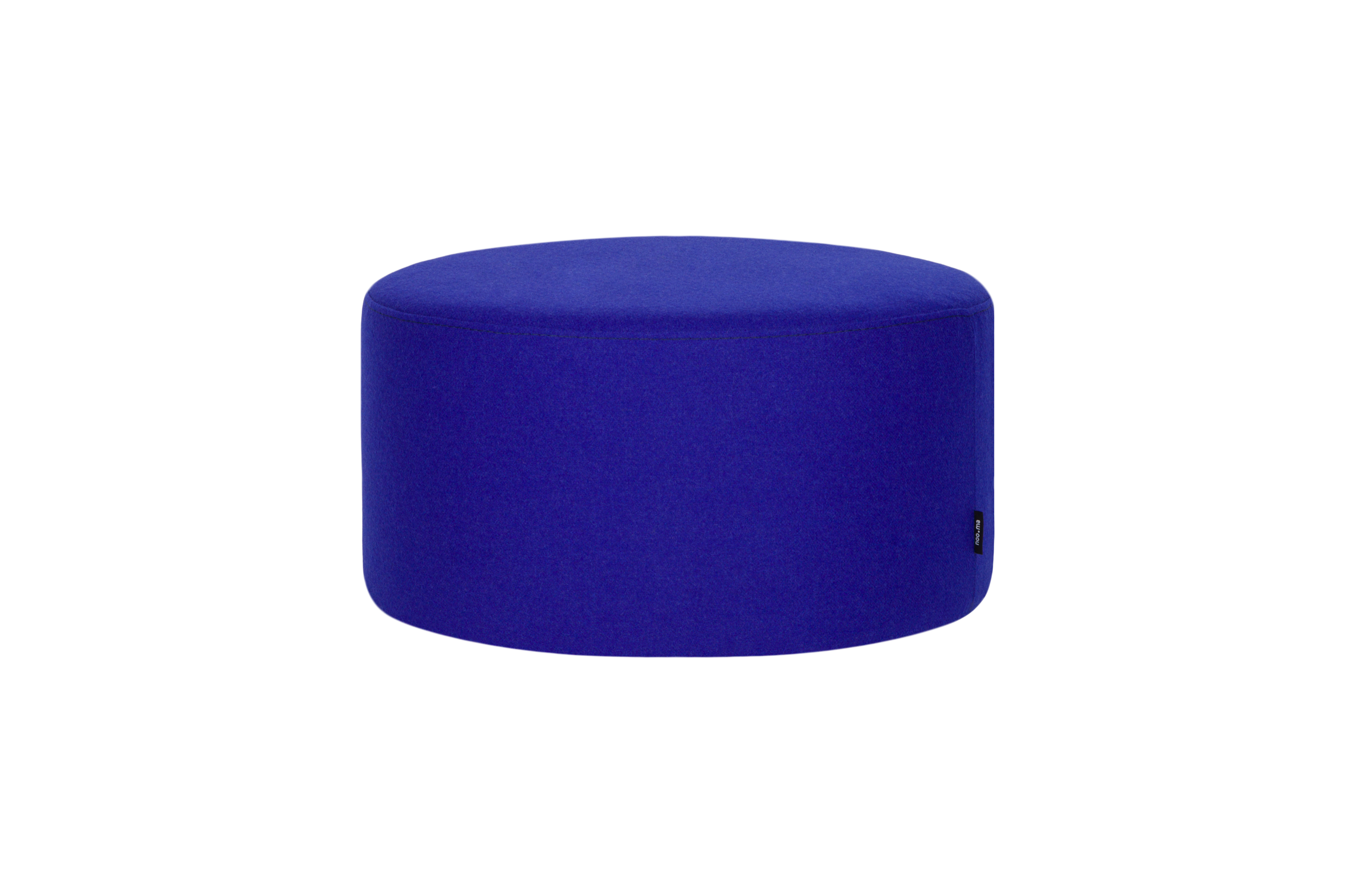 Handmade Folk Pouf Ottoman - Low Blueberry Pie Color - Perfect for Boho Living Room, Bedroom, or Nursery Decor