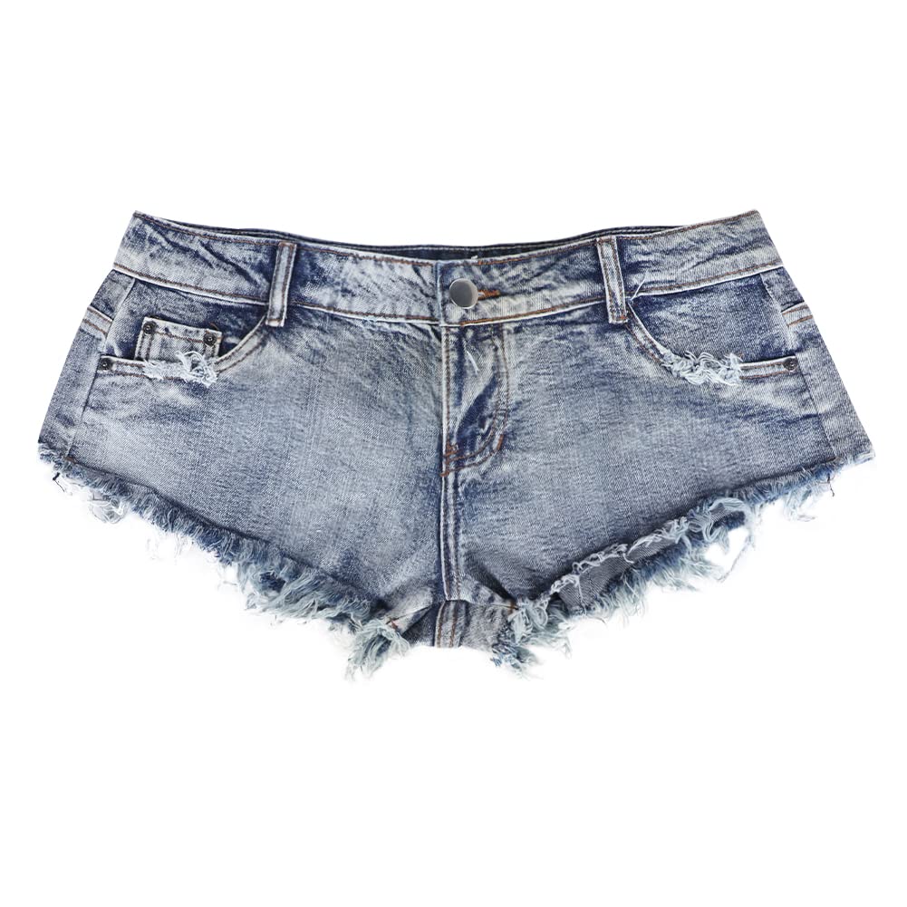 HAOZAIKEJI Women's Low Rise Sexy Denim Shorts - Stretchy Mini Jean Hot Pants for Beach, Party & Club Wear | Summer Casual Outfits & Nightlife Fashion
