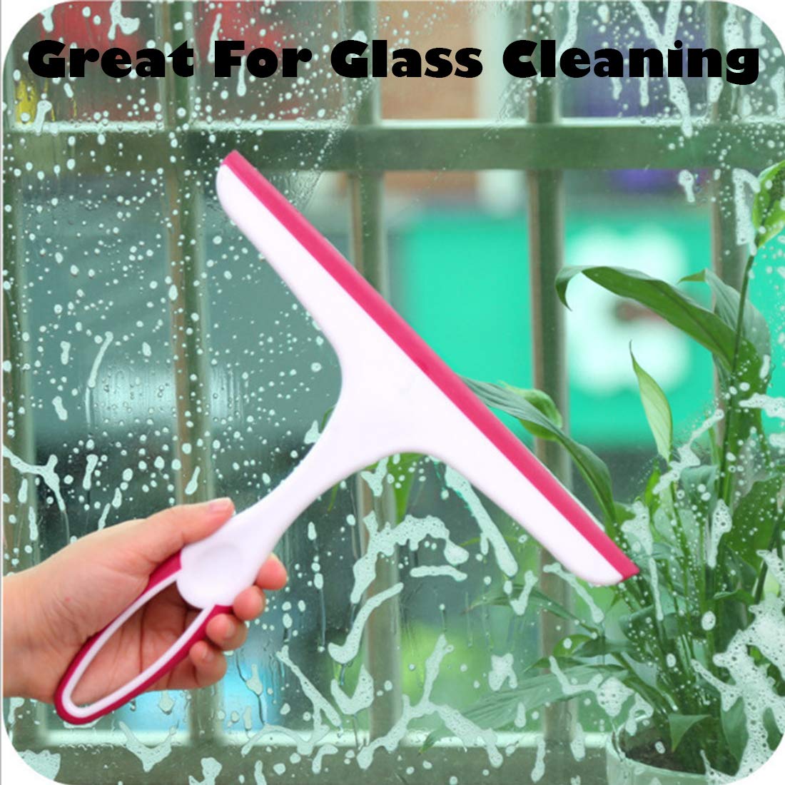 ZaoProteks All-Purpose Shower Squeegee - 3 Pack for Shower Doors, Bathroom, Window & Car Glass Cleaning - Perfect for Streak-Free Shine in Home & Auto Care