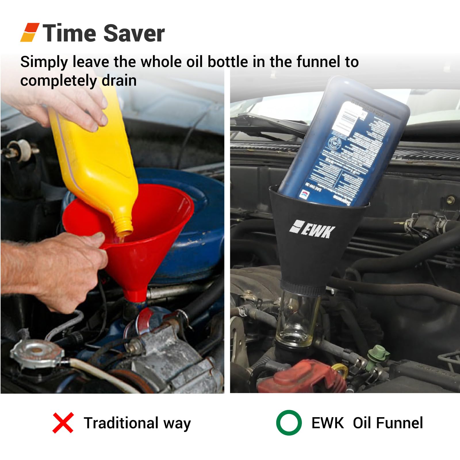 EWK Threaded Oil Funnel for Toyota & Lexus - Compatible with Engine Oil Changes - Perfect for DIY Car Maintenance & Garage Use