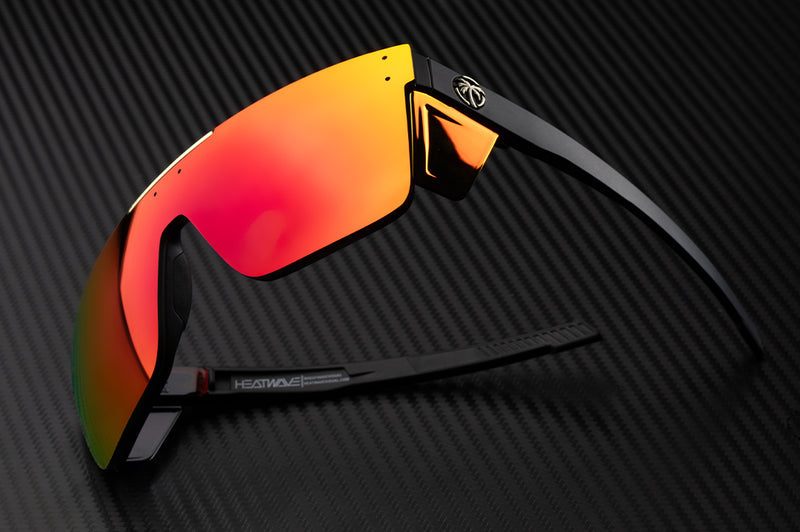 Performance Quatro Sunglasses - Sunblast Red/Orange Z87+ Safety Glasses for Outdoor Sports, Cycling & Running - UV Protection & Impact Resistant