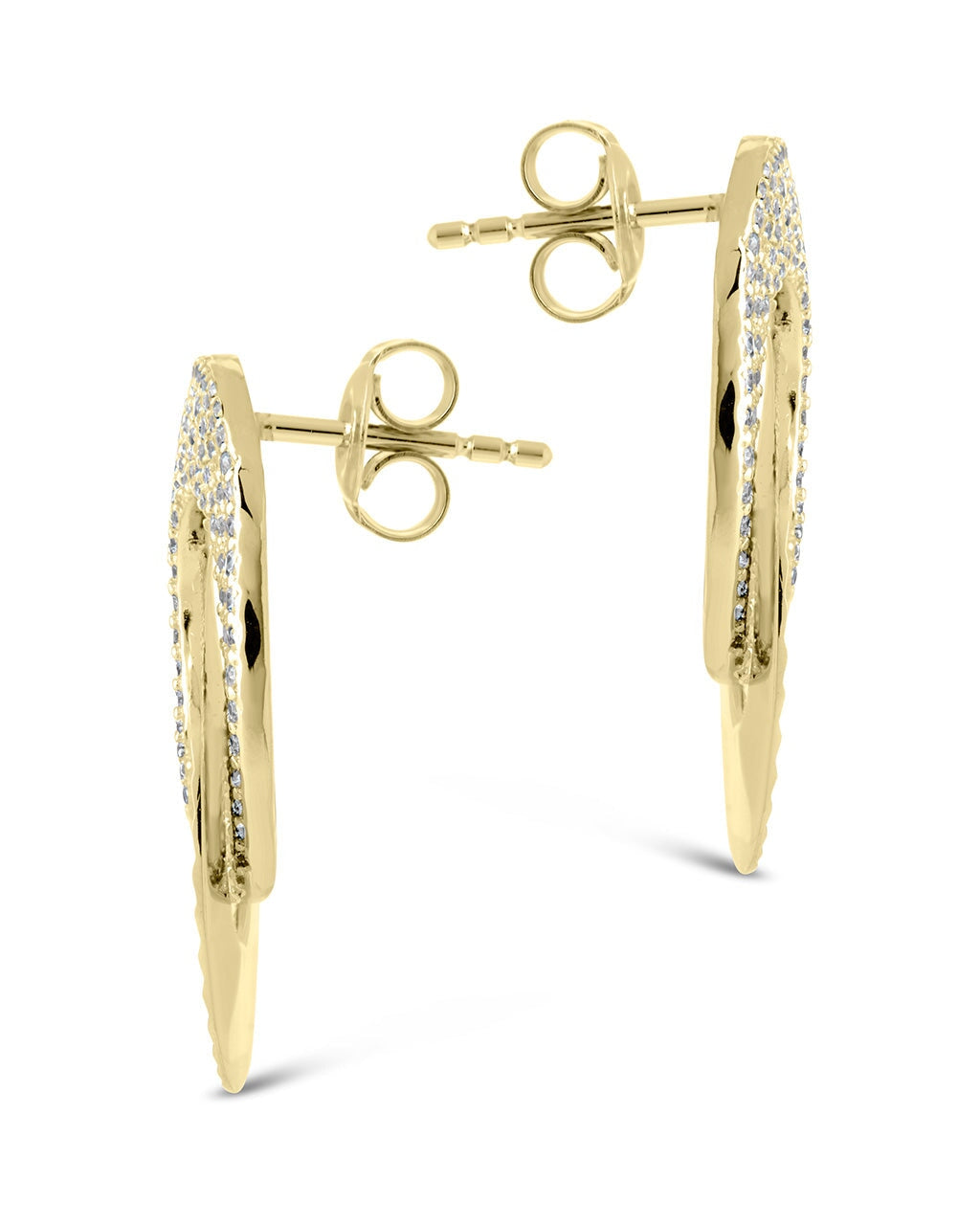 Adelina Linking Drop Stud Earrings for Women - Elegant Gold Plated Dangle Earrings for Daily Wear & Special Occasions