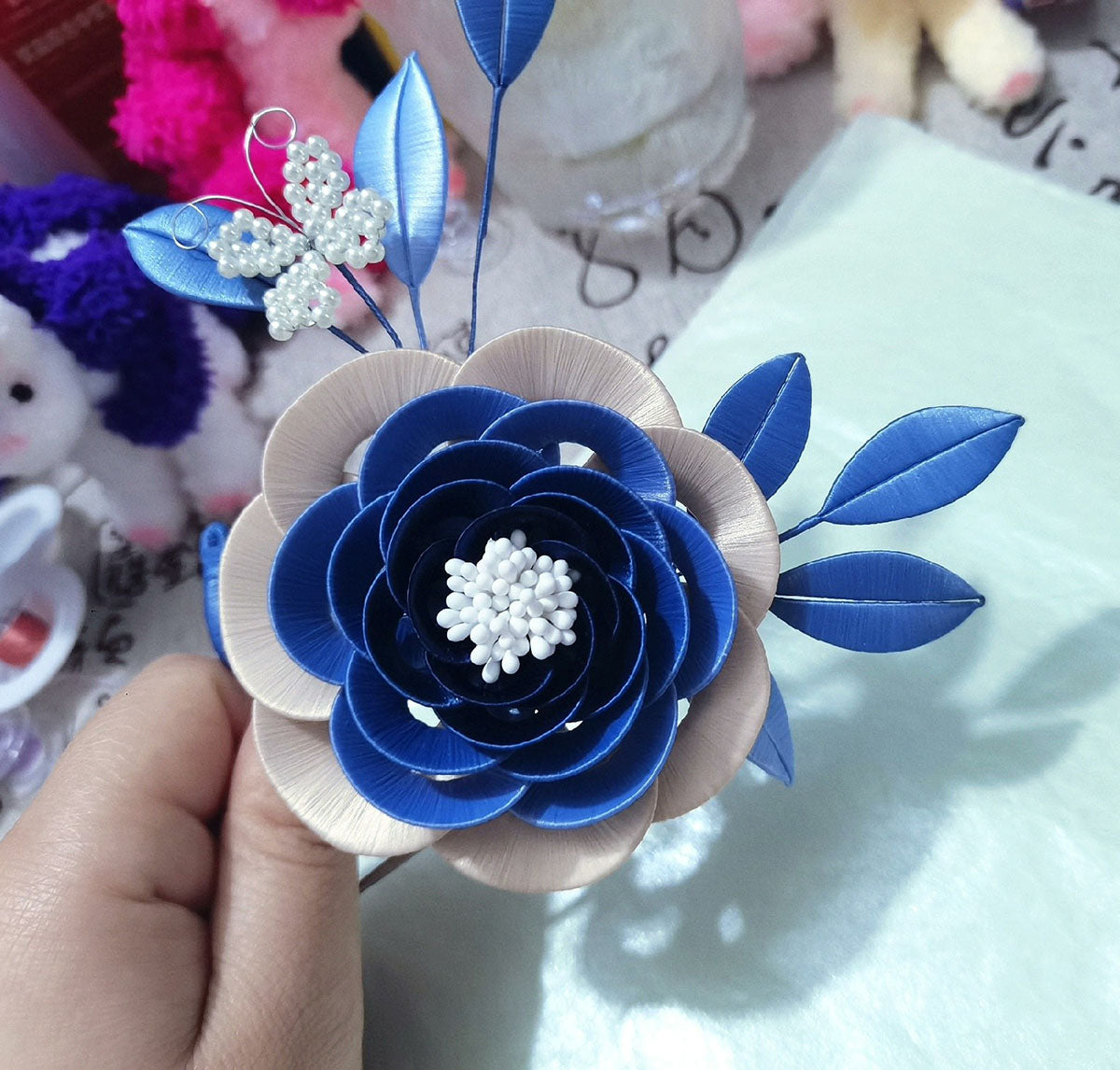 Elegant Camellia Silk Brooch - Handcrafted Floral Pin for Women | Perfect for Weddings, Parties & Formal Occasions