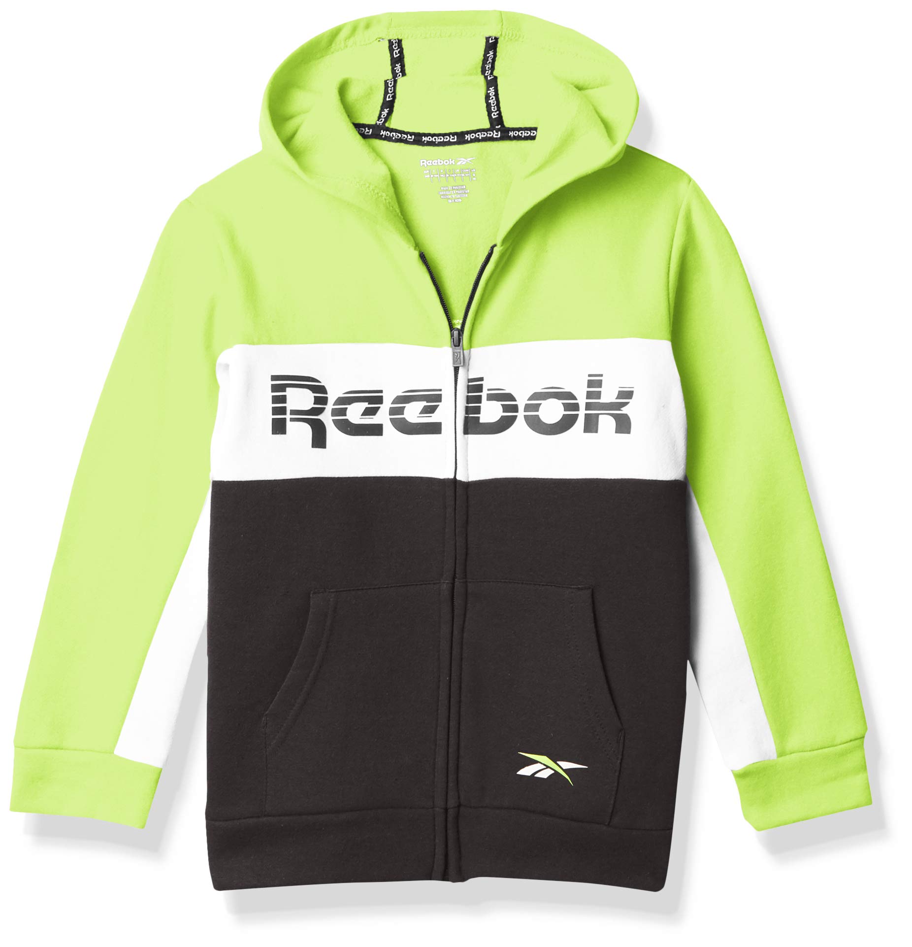 Reebok Boys' Active Hoodie - Lightweight Fleece Pullover with Kangaroo Pocket for Sports & Outdoor Play | Perfect for School, Gym, and Everyday Comfort