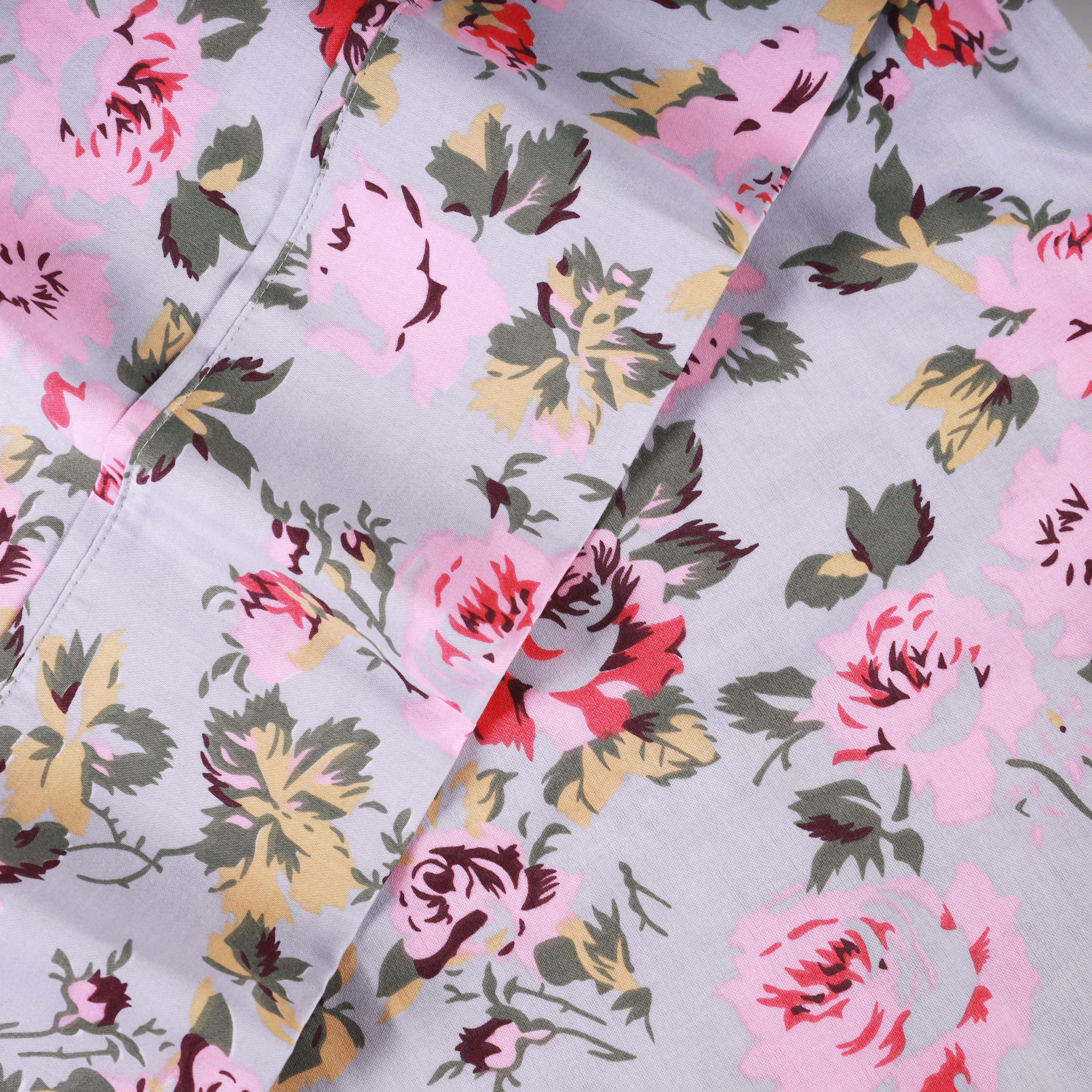 300 Thread Count Cotton Duvet Cover Set - Solid & Floral Designs for All Seasons | Soft Bedding for Master Bedroom, Guest Room & Dorm Comfort