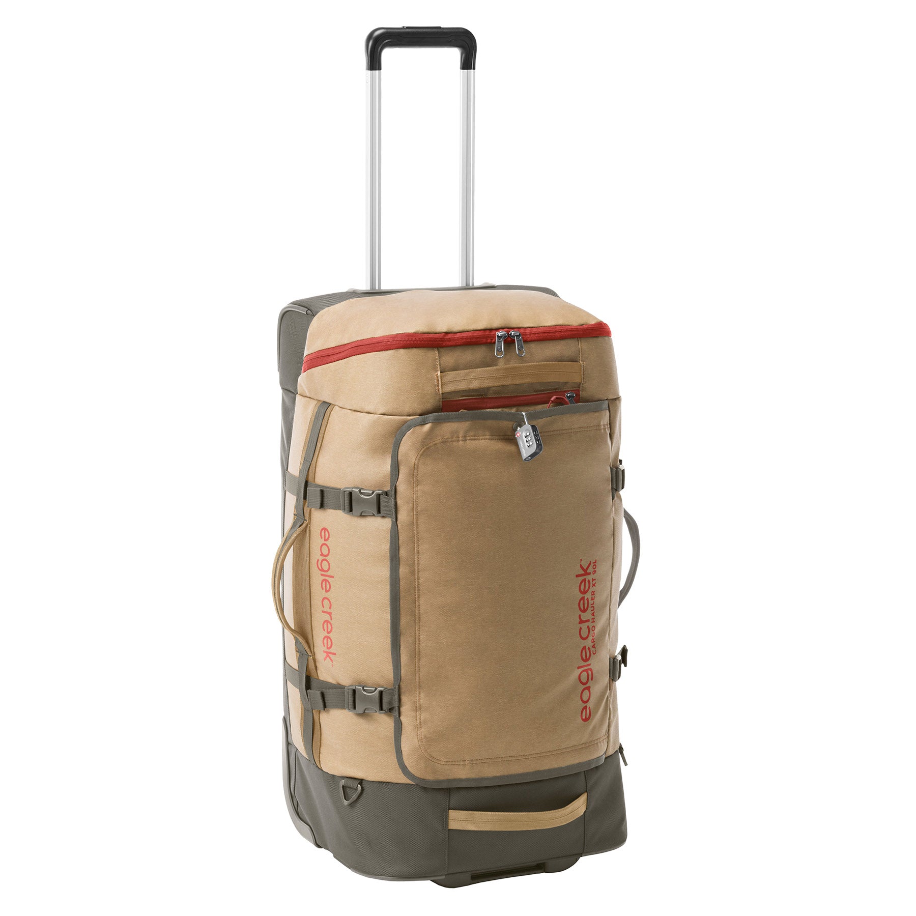 Eagle Creek Cargo Hauler XT Wheeled Duffel Bag 90L/29 Inch - Safari Brown | Large Travel Duffle for Adventure, Camping & Airplane Checked Luggage