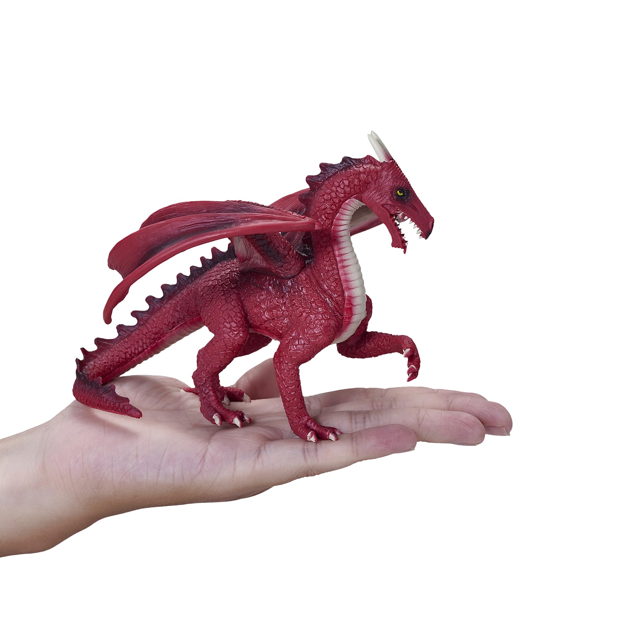 MOJO Realistic Fantasy Figurine - Collectible Red Dragon Statue for D&D, Tabletop RPG & Home Decor | Perfect Gift for Fantasy Lovers & Gamers