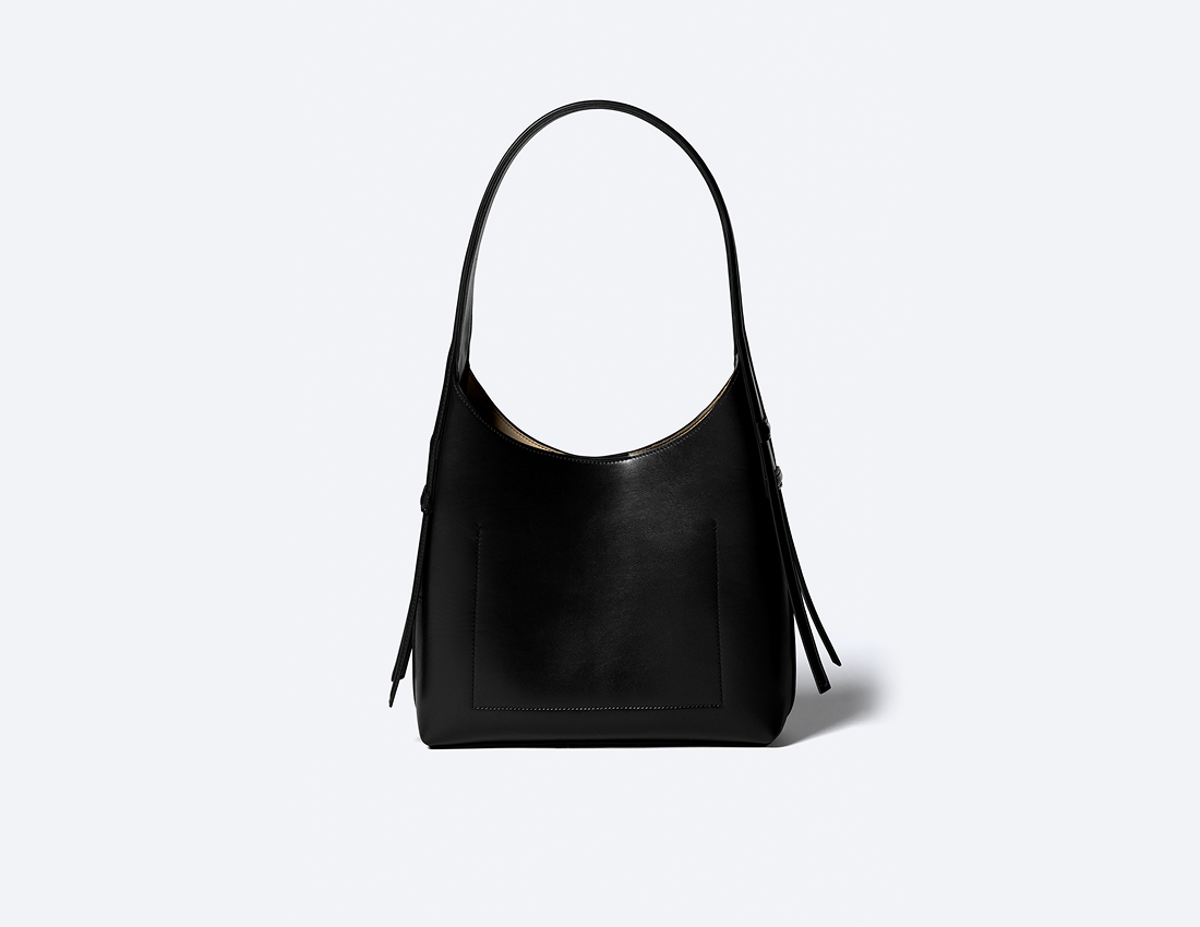 Frida Vegan Italian Grape Leather Shoulder Bag for Women | Onyx Black Crossbody Purse | Perfect for Work, Travel & Everyday Use
