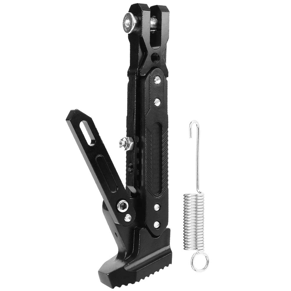 Universal Motorcycle Kickstand - Adjustable Aluminum Alloy Side Stand for Cruiser & Dirt Bikes