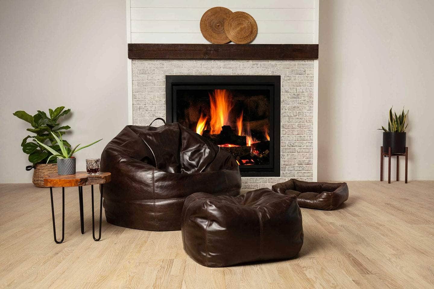 Big Pear Leather Bean Bag Chair - 5 Stylish Colors for Ultimate Comfort | Perfect for Living Room, Bedroom & Game Room Relaxation