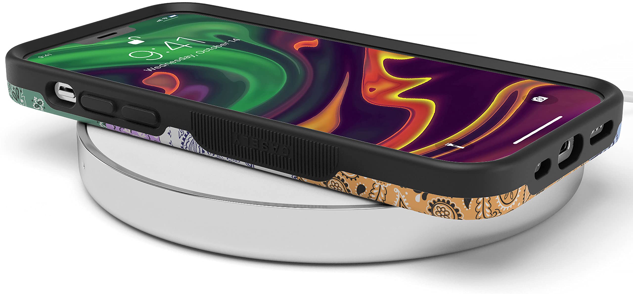 Casely iPhone 11 Pro Max Case - Stylish Patchwork Bandana Design with Swatch It Up Pattern | Protective Phone Cover for Everyday Use, Travel & Fashion Accessories