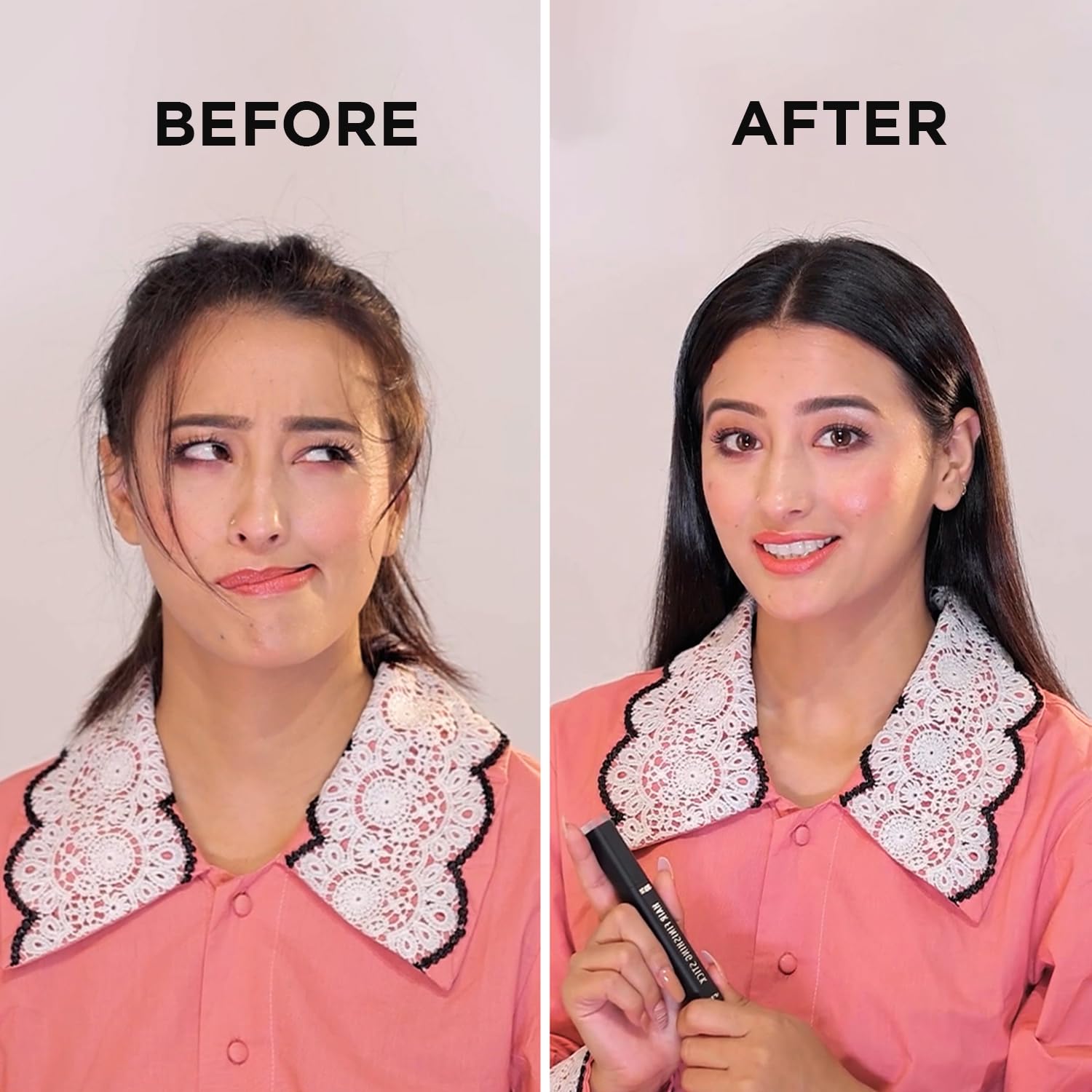 ORGATRE Hair Finishing Stick for Frizzy Hair - 15ml Baby Hair Fixer | Anti-Flyaway Hair Wax Wand | Non-Greasy Styling Stick for Women | Perfect for Smoothing Flyaways & Baby Hairs | Great for Daily Styling, Work, and Special Occasions