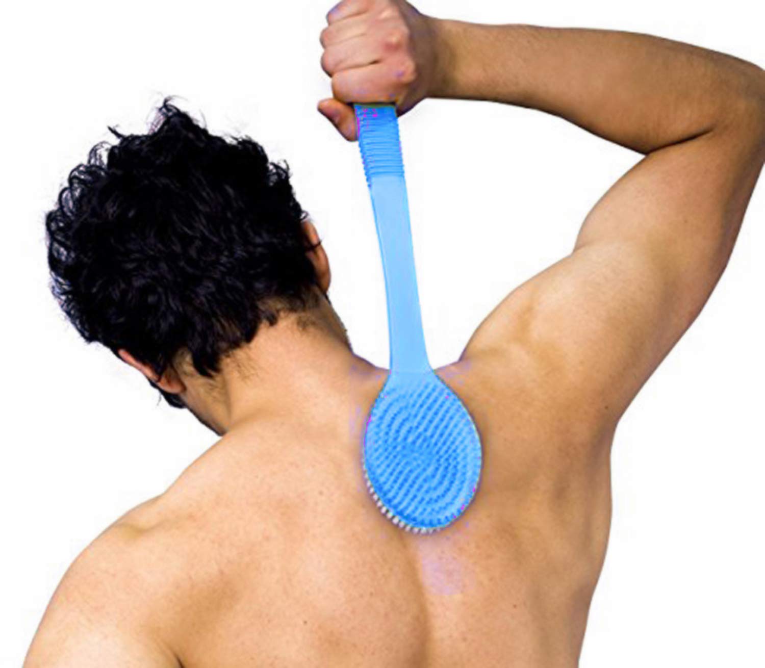 APOEM Long Handle Bath Brush for Women - Exfoliating Back Scrubber with Massage Bristles, Pack of 1 - Perfect for Shower, Spa & Hard-to-Reach Areas