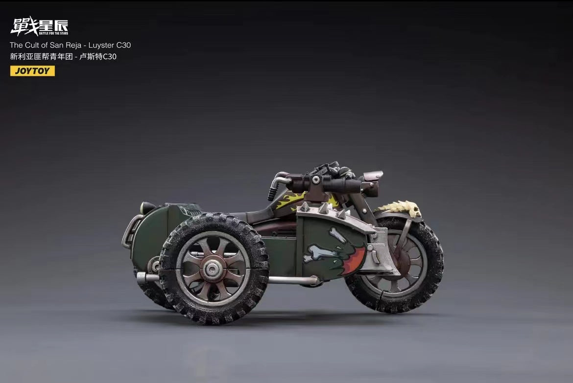 JOYTOY 1/18 Scale Motorcycle Model - The Cult of San Reja Luyster C30 Collectible Toy for Adults | Perfect for Display, Gift Giving & Action Figure Dioramas