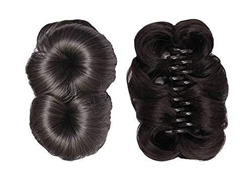 ASG Instant Hair Styling Synthetic Hair Clip-in Extensions for Women & Girls - Brown | Quick & Easy Volume Boost for Parties, Weddings & Daily Styling