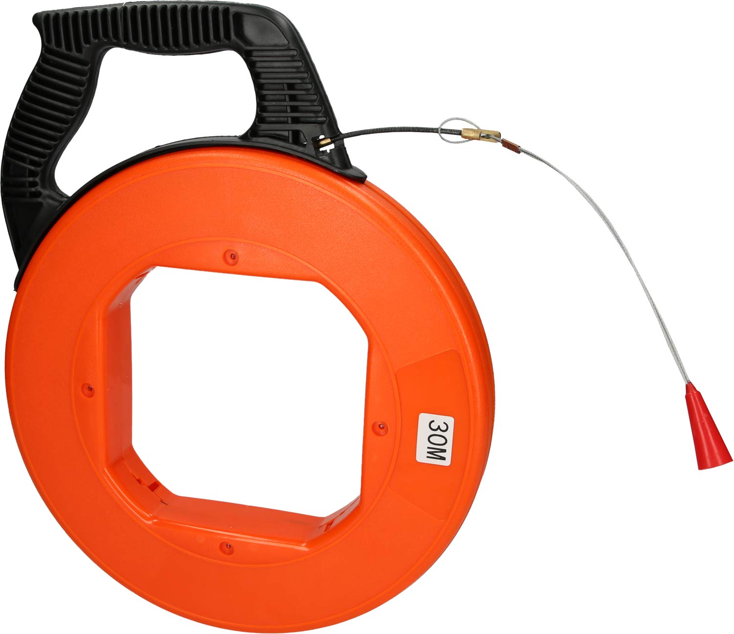 KS Tools 115.1113 Heavy Duty Cable Puller - 98.4 ft (30 m) Wire Rope Pulling Tool for Electricians & Contractors - Perfect for Underground Conduit, HVAC & Electrical Wiring Installation