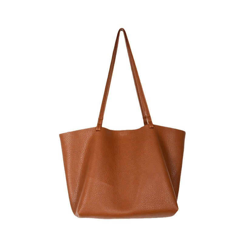 Vegan Leather Large Capacity Tote Bag - Soft Shoulder & Underarm Handbag for Women | Perfect for Work, Travel & Everyday Use