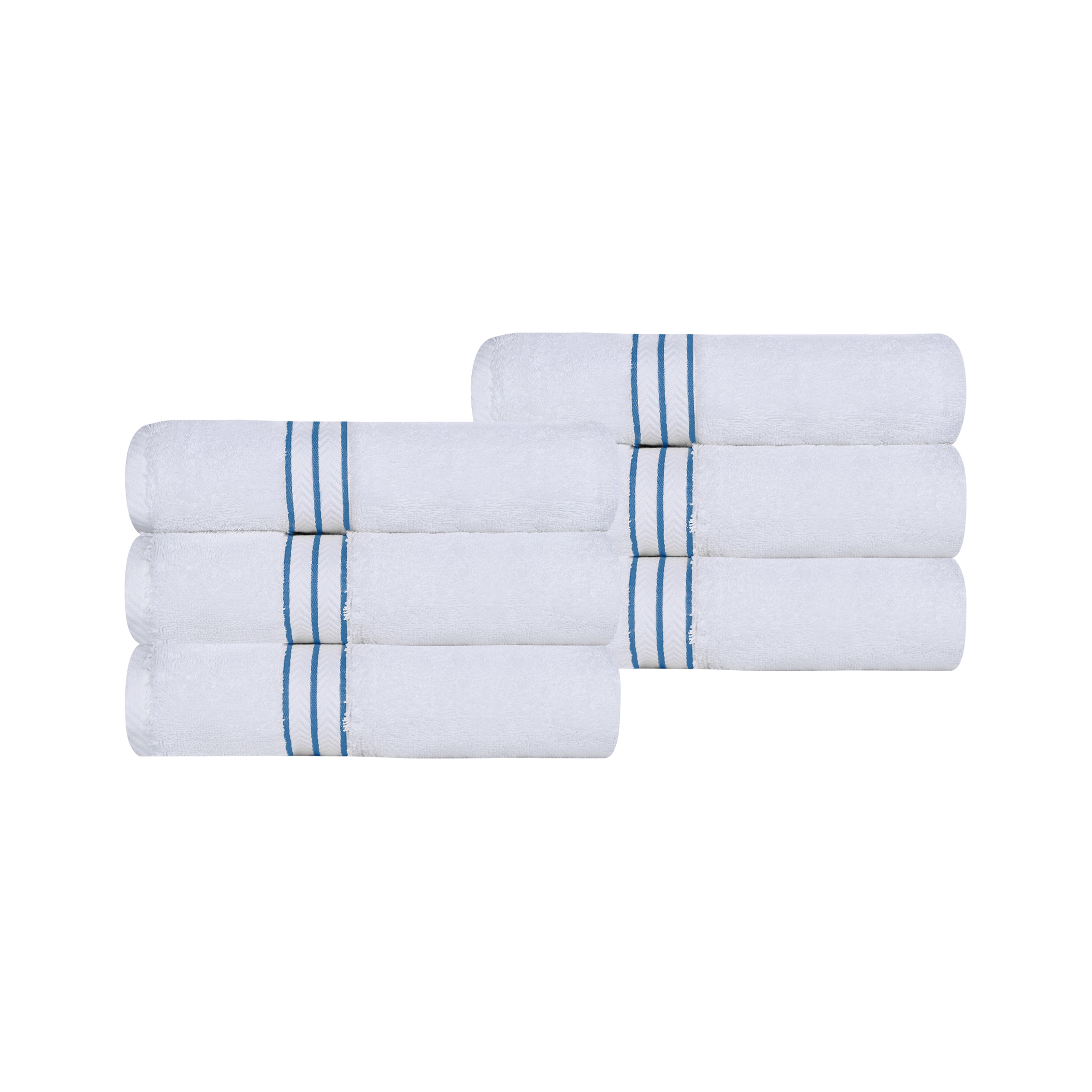 Premium 6-Piece Turkish Cotton Hand Towel Set - Ultra Soft, Highly Absorbent Bath & Kitchen Towels for Spa, Guest Bathroom & Luxury Home Use