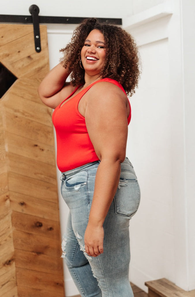 Stay Easy Tank Top in Cherry Red - Soft & Comfortable Women's Casual Shirt for Everyday Wear, Lounge, and Summer Outfits