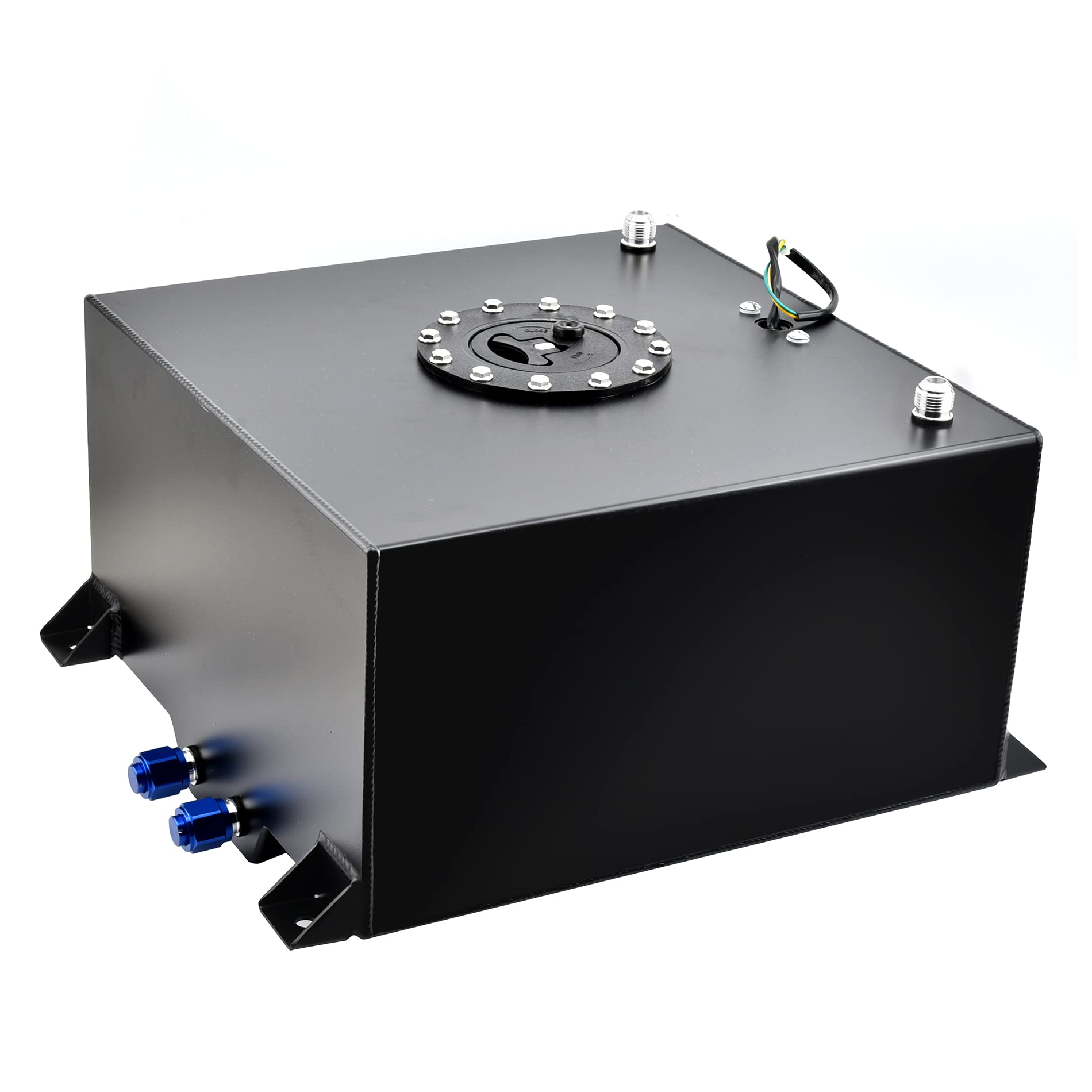 EVIL ENERGY 10 Gallon Aluminum Fuel Cell Gas Tank with Level Sender - Black - High Performance for Street Racing & Drift Cars | Perfect for Track Days, Drag Racing & Custom Builds