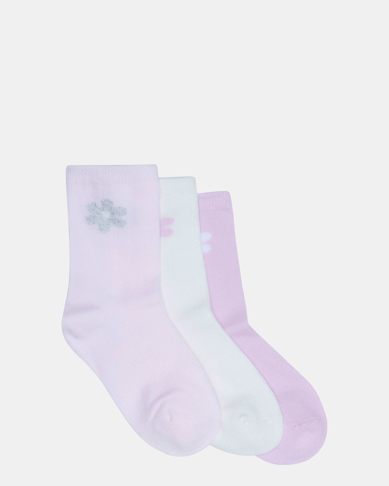 Daisy Crew Socks 3 Pack - Soft Pastel Color Ankle Socks for Women, Girls - Comfortable Everyday Wear for School, Work, Gym & Casual Outfits