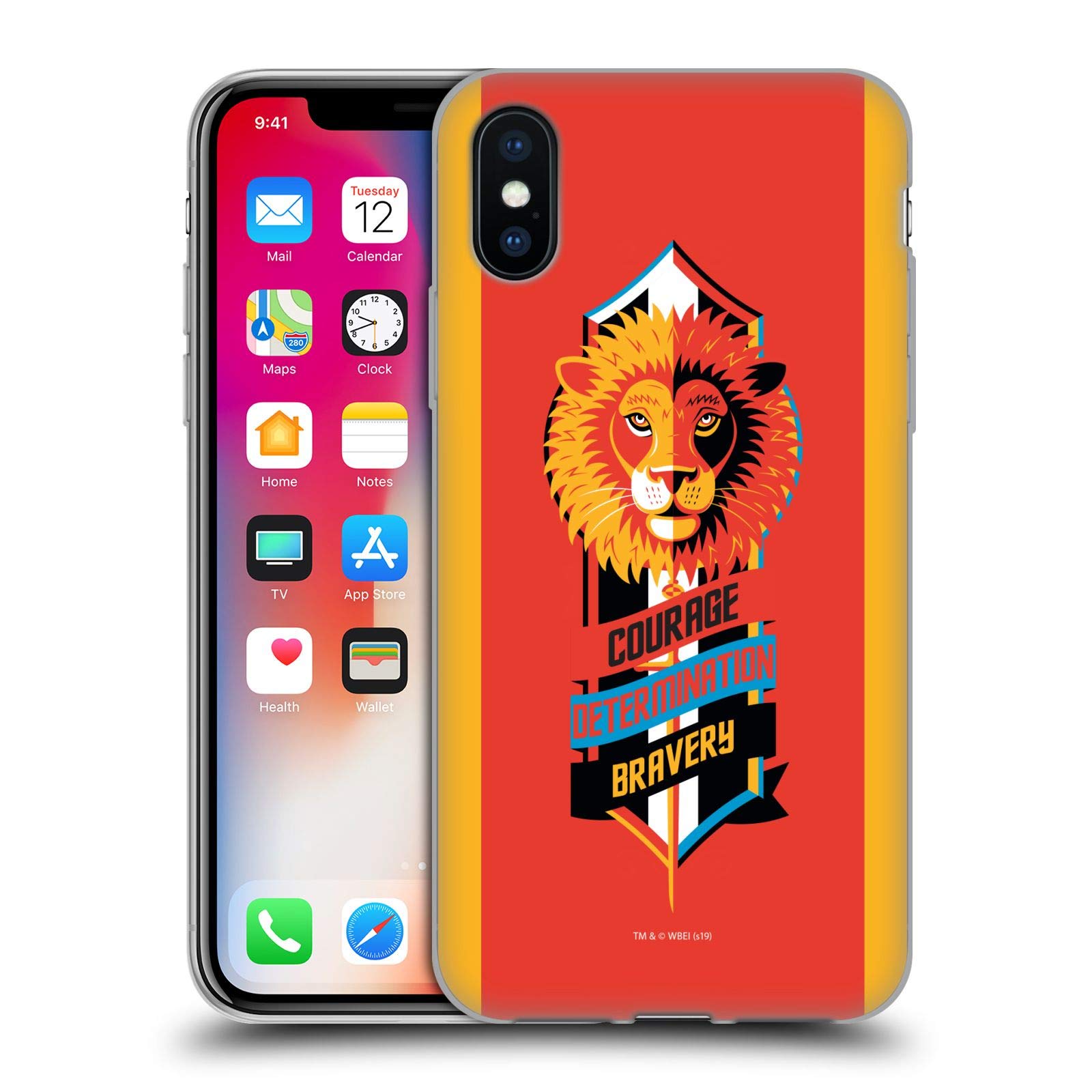 Official Harry Potter Gryffindor Deathly Hallows VI Soft Gel Case for iPhone X/Xs - Premium Licensed Phone Cover for Wizards & Fans - Perfect for School, Cosplay & Movie Nights