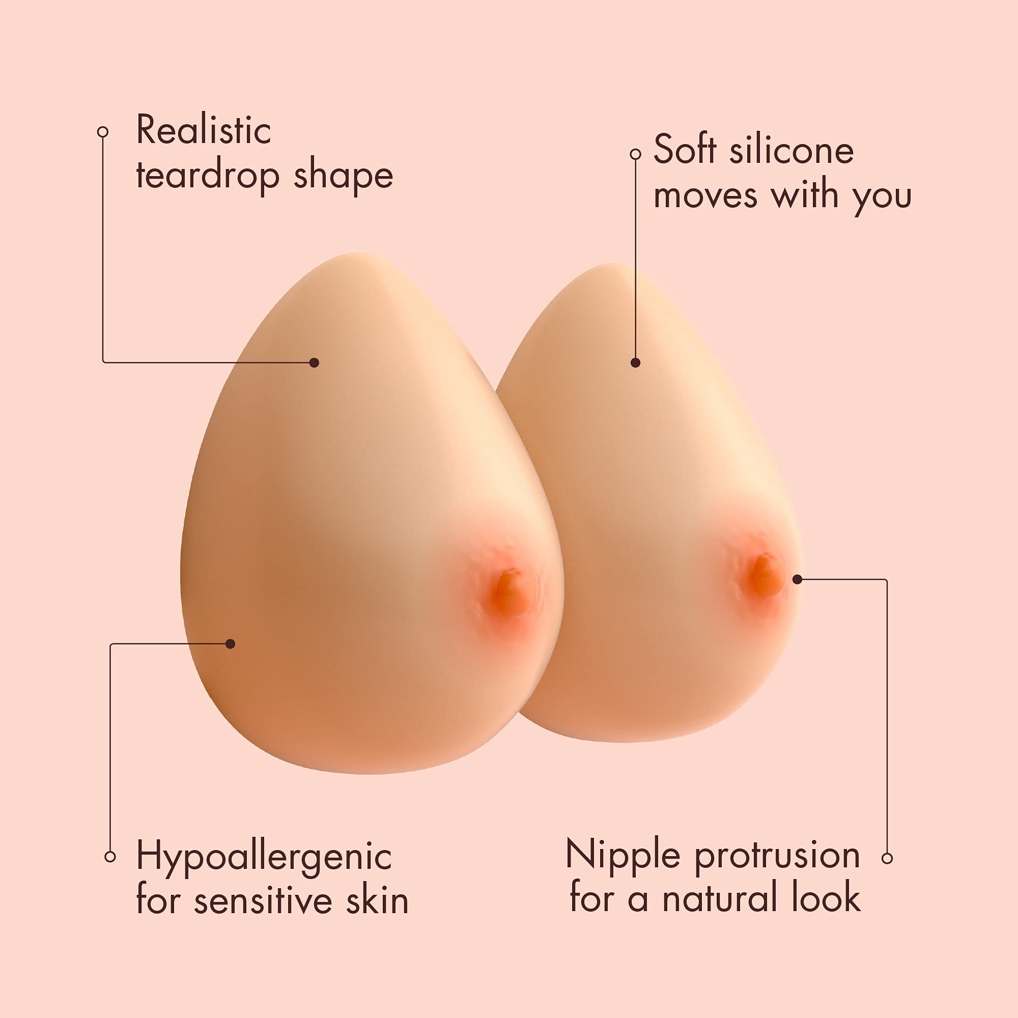 Premium Silicone Breast Forms for Transgender & Mastectomy - Natural Look DDD Cup (6000g) | Fake Boobs for Crossdressers & Breast Enlargement | Comfortable & Realistic Prosthetic Breasts for Daily Wear, Cosplay & Confidence Boost