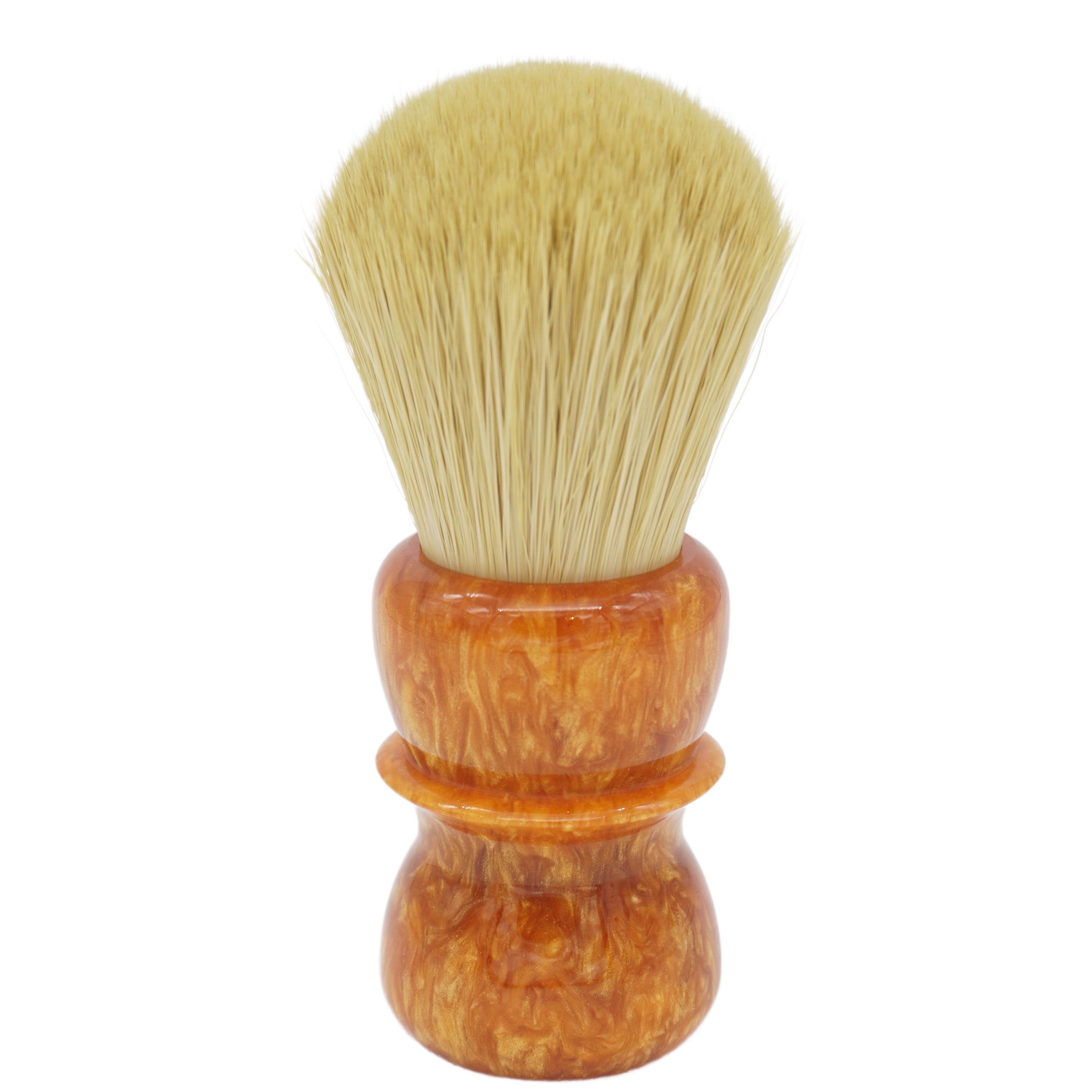 AP Shave Co. 26mm Faux Boar Synthetic Shaving Brush - Golden Butterscotch Handle | Premium Soft Bristles for Smooth Shaving | Perfect for Wet Shaving & Beard Grooming