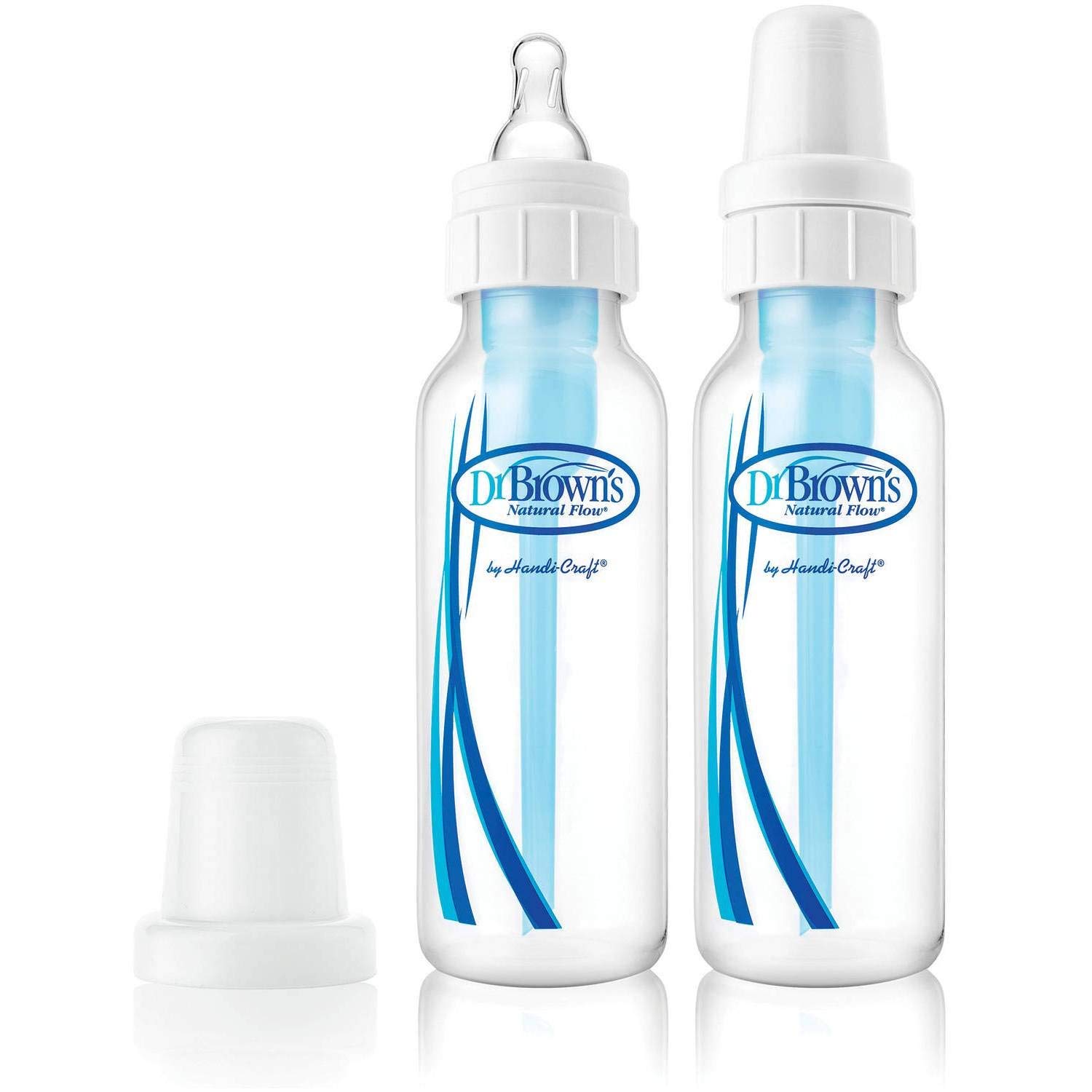 Dr. Brown's Original Baby Bottles, 8 Ounce, 2 Pack - Anti-Colic Bottles for Newborns & Infants - Perfect for Breastfeeding, Formula Feeding & On-the-Go Use