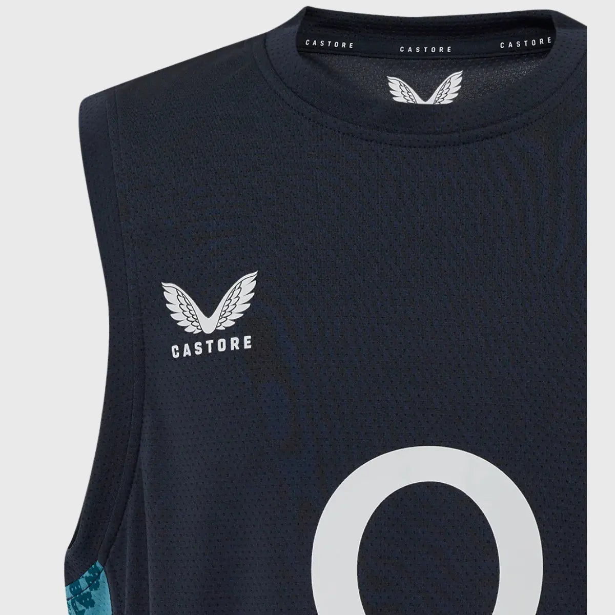 Castore England Rugby Men's Sleeveless Performance T-Shirt - Moisture Wicking Athletic Shirt for Rugby Training & Gym Workouts - Inkwell Blue