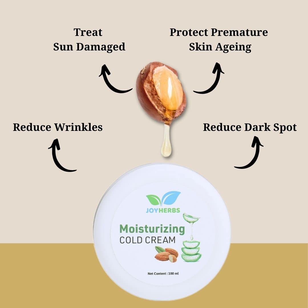 JOYHERBS Vitamin C & Honey Nourishing Cold Winter Cream for Face & Body - 100G Illuminating Moisturizer for Dry Skin | Hydrating Winter Skincare & Night Cream